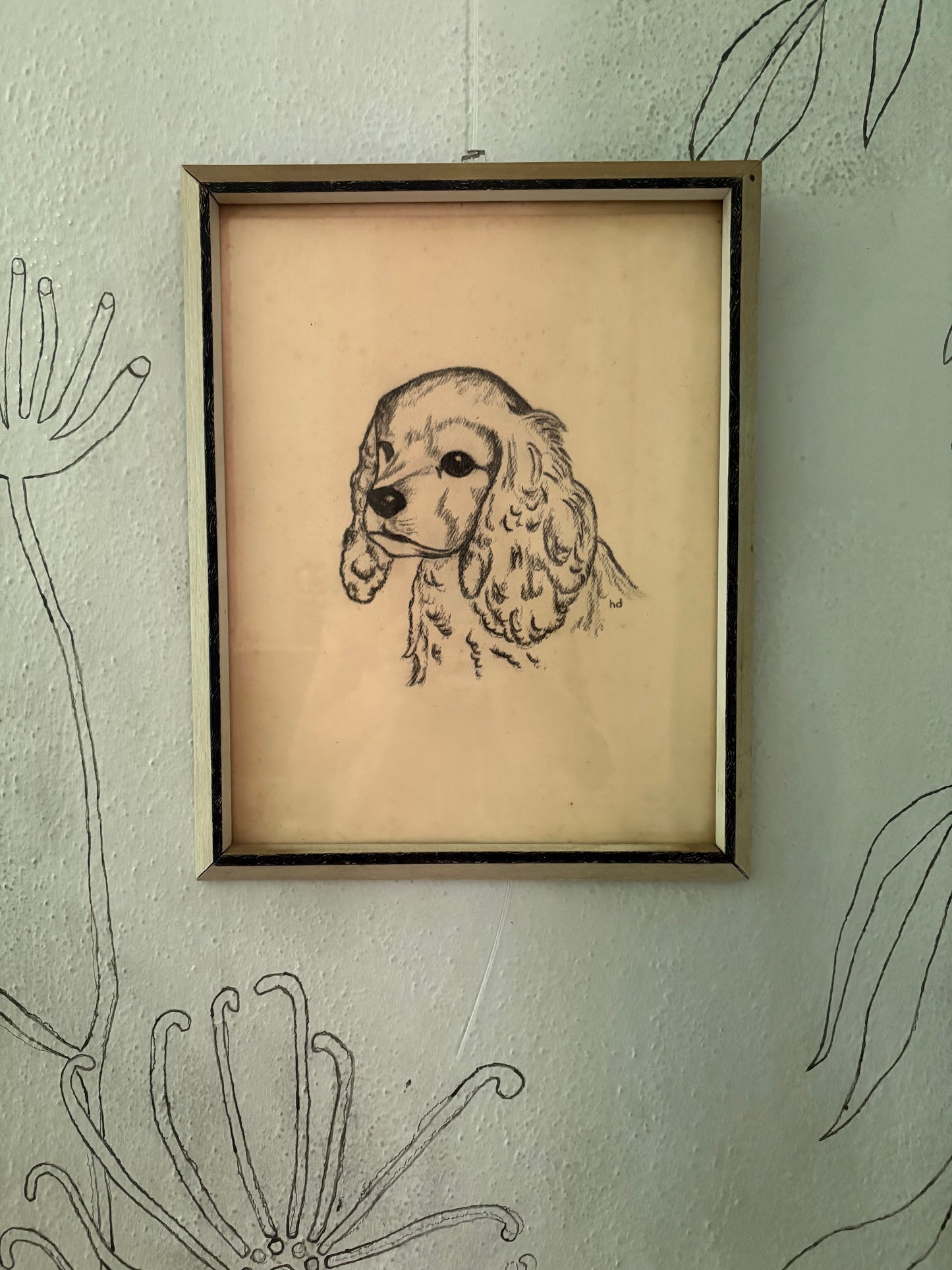1950s Charcoal Dog Portraits (FREE SHIPPING)