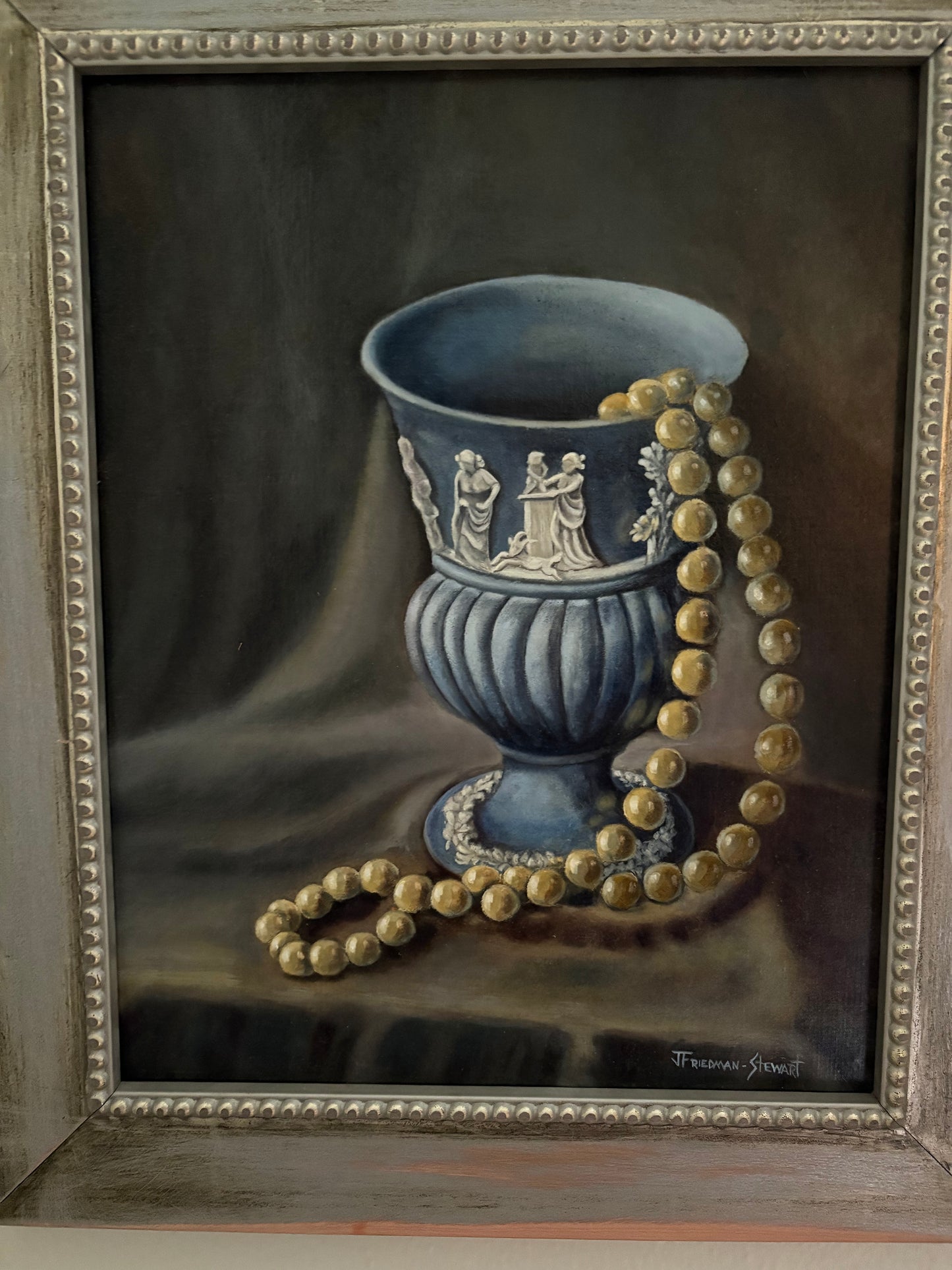 Original Oil Painting of a Wedgwood Still life (FREE SHIPPING)