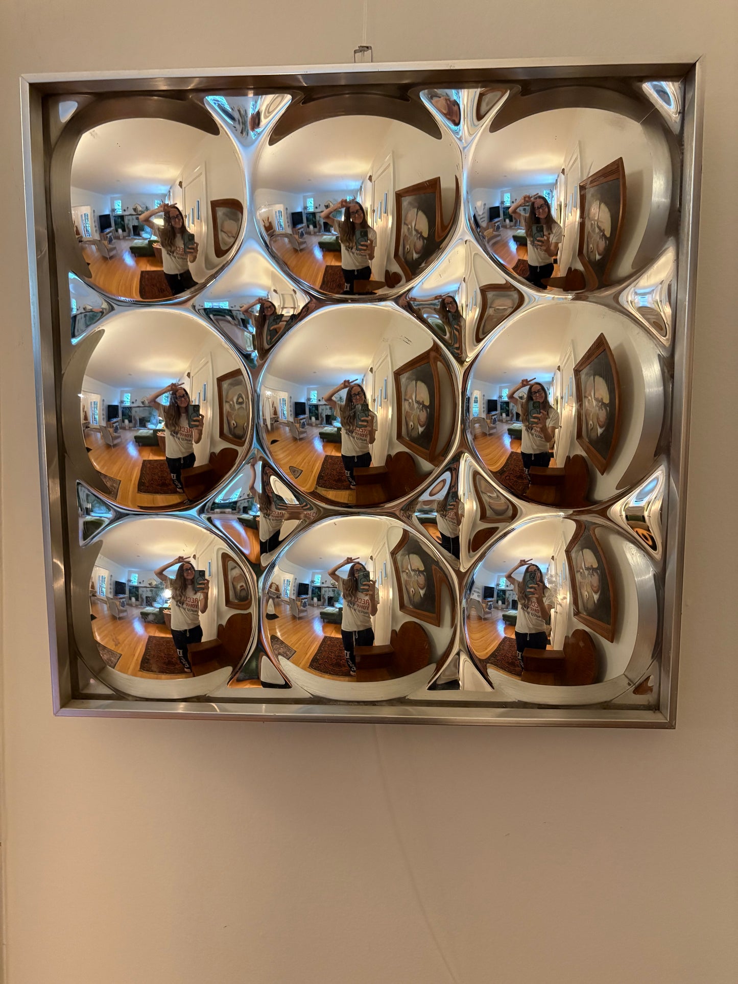 1970s Op Art Bubble Mirror by Turner Manufacturing Co (FREE SHIPPING)