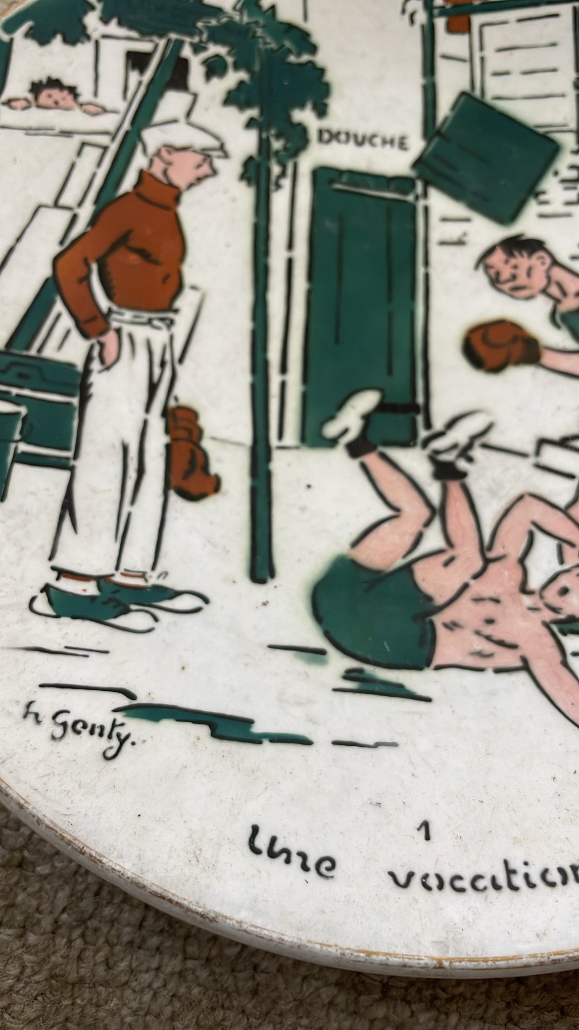 1930s Charles Gentry “La Boxe” Plates