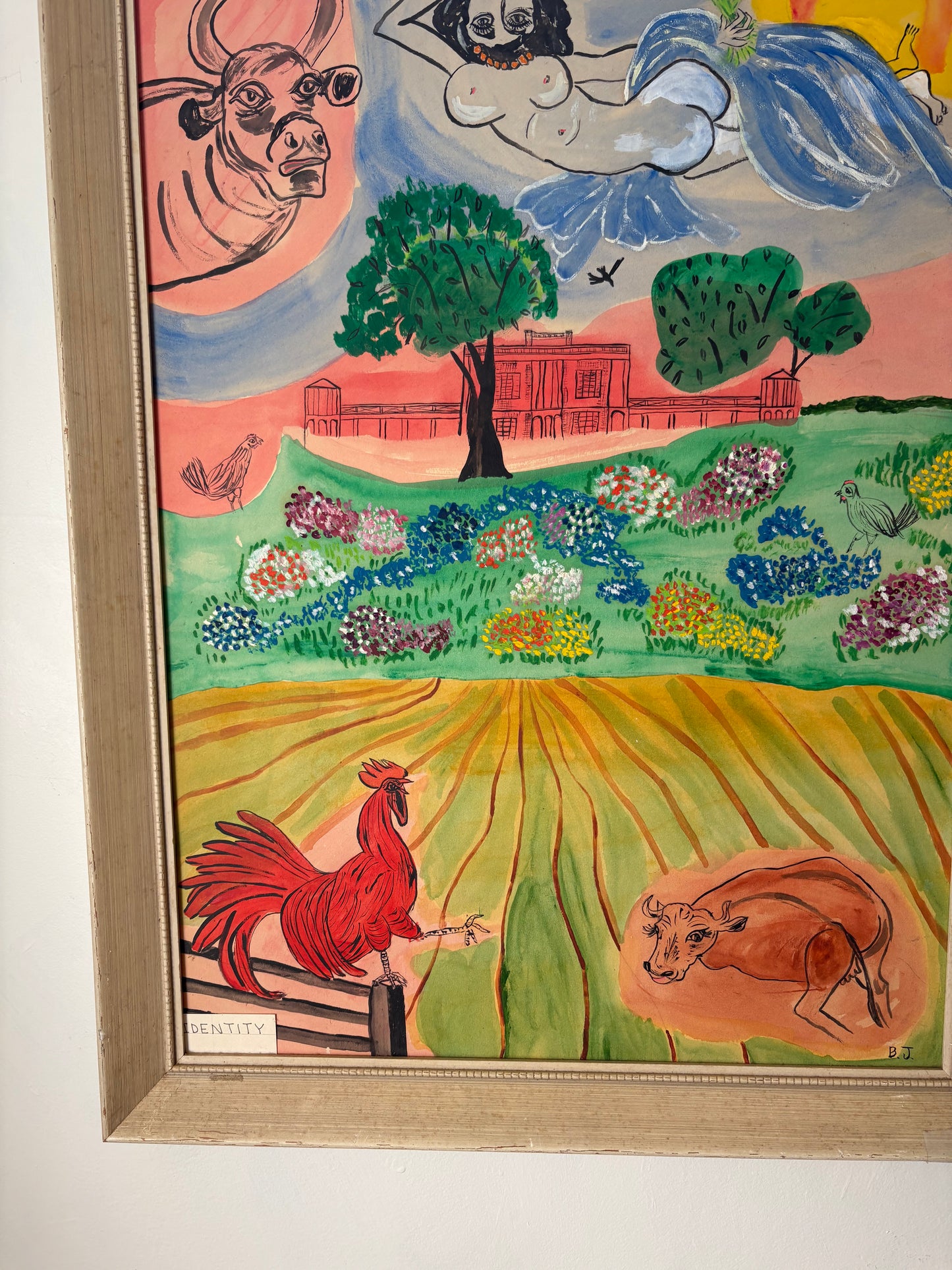 Surrealist Outsider Art Original by BJ (FREE SHIPPING)