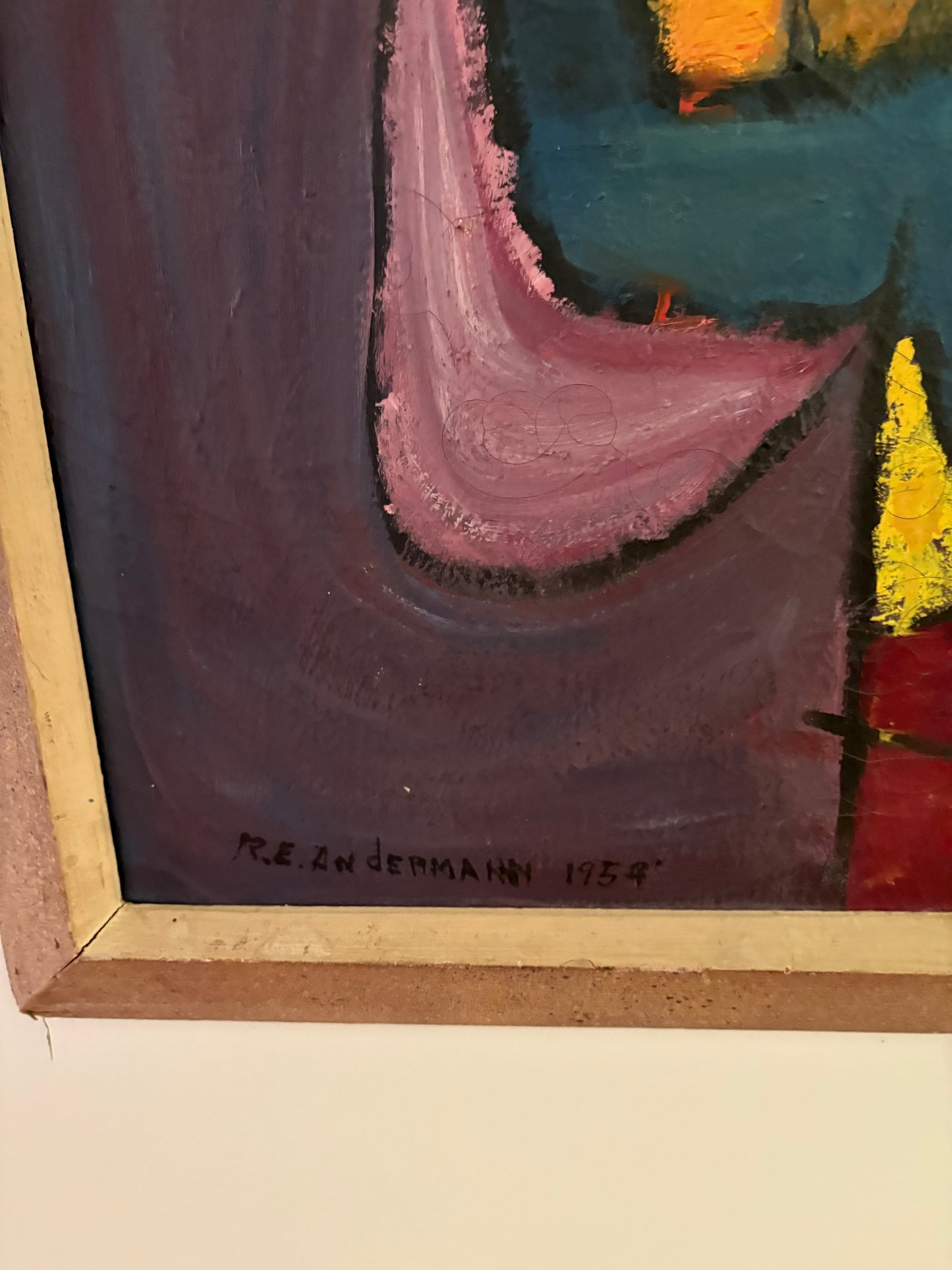 1959 Abstract Original Titled “City of Cloth” by Andermann (FREE SHIPPING)