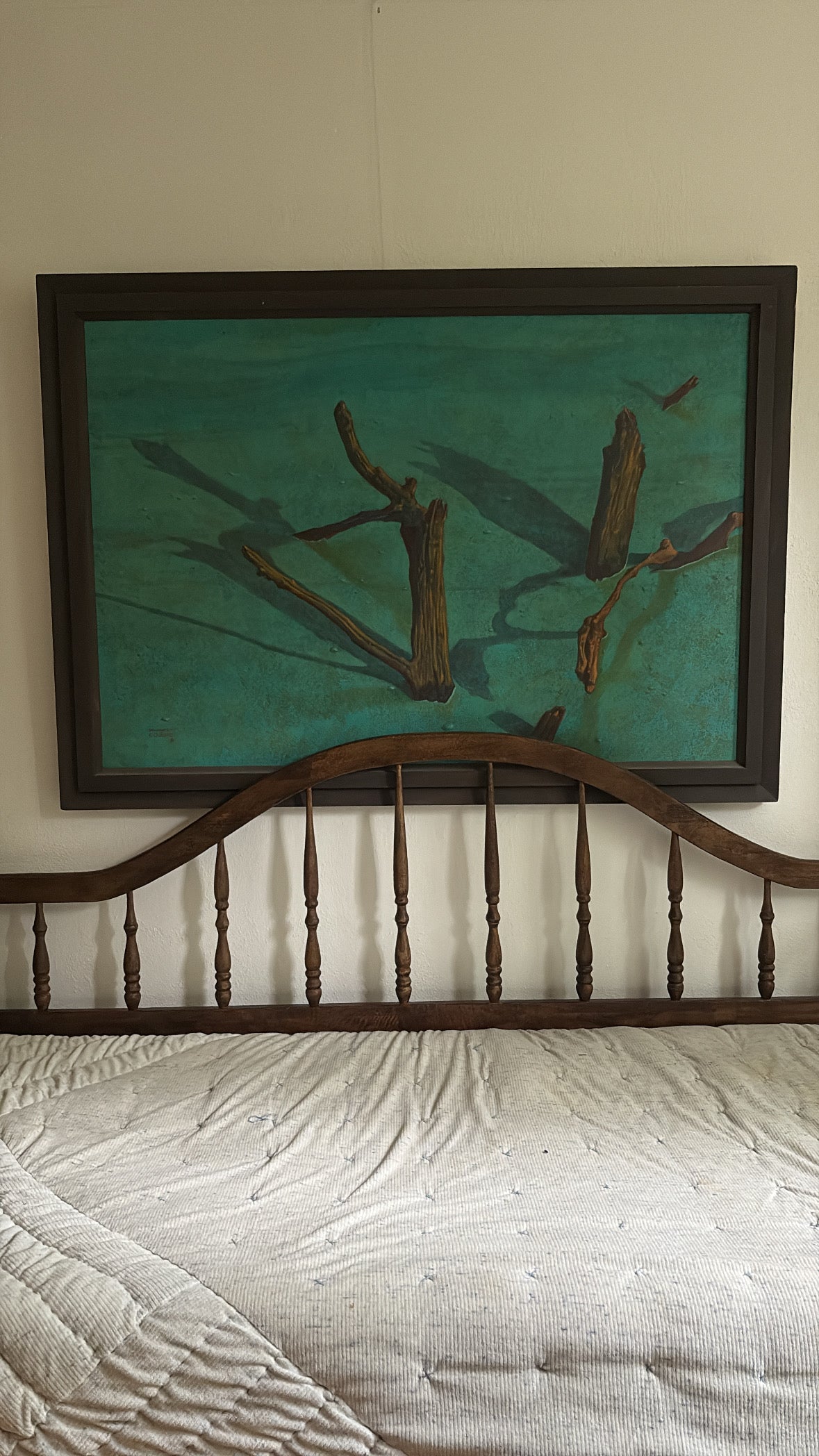 Vibrant Surrealist Landscape of Driftwood (FREE SHIPPING)