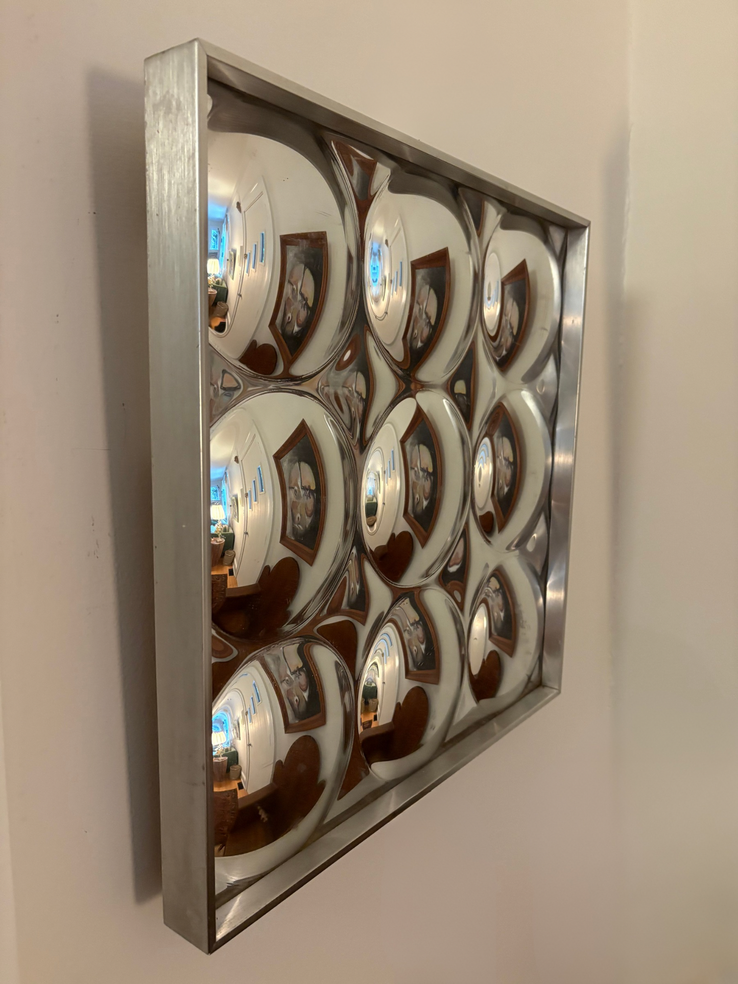1970s Op Art Bubble Mirror by Turner Manufacturing Co (FREE SHIPPING)