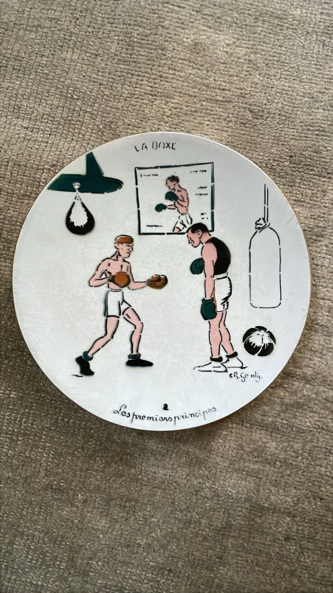 1930s Charles Gentry “La Boxe” Plates