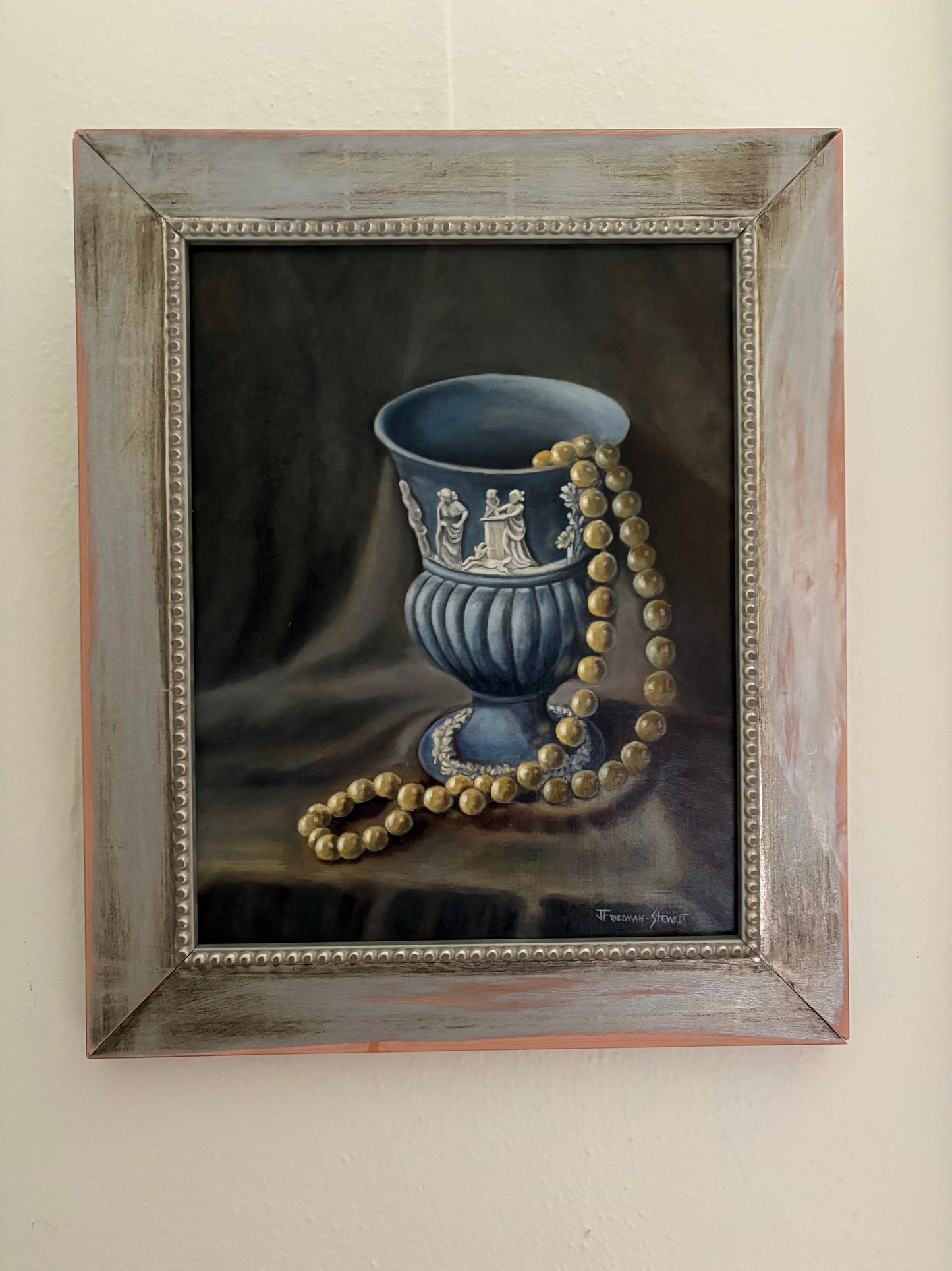 Original Oil Painting of a Wedgwood Still life (FREE SHIPPING)