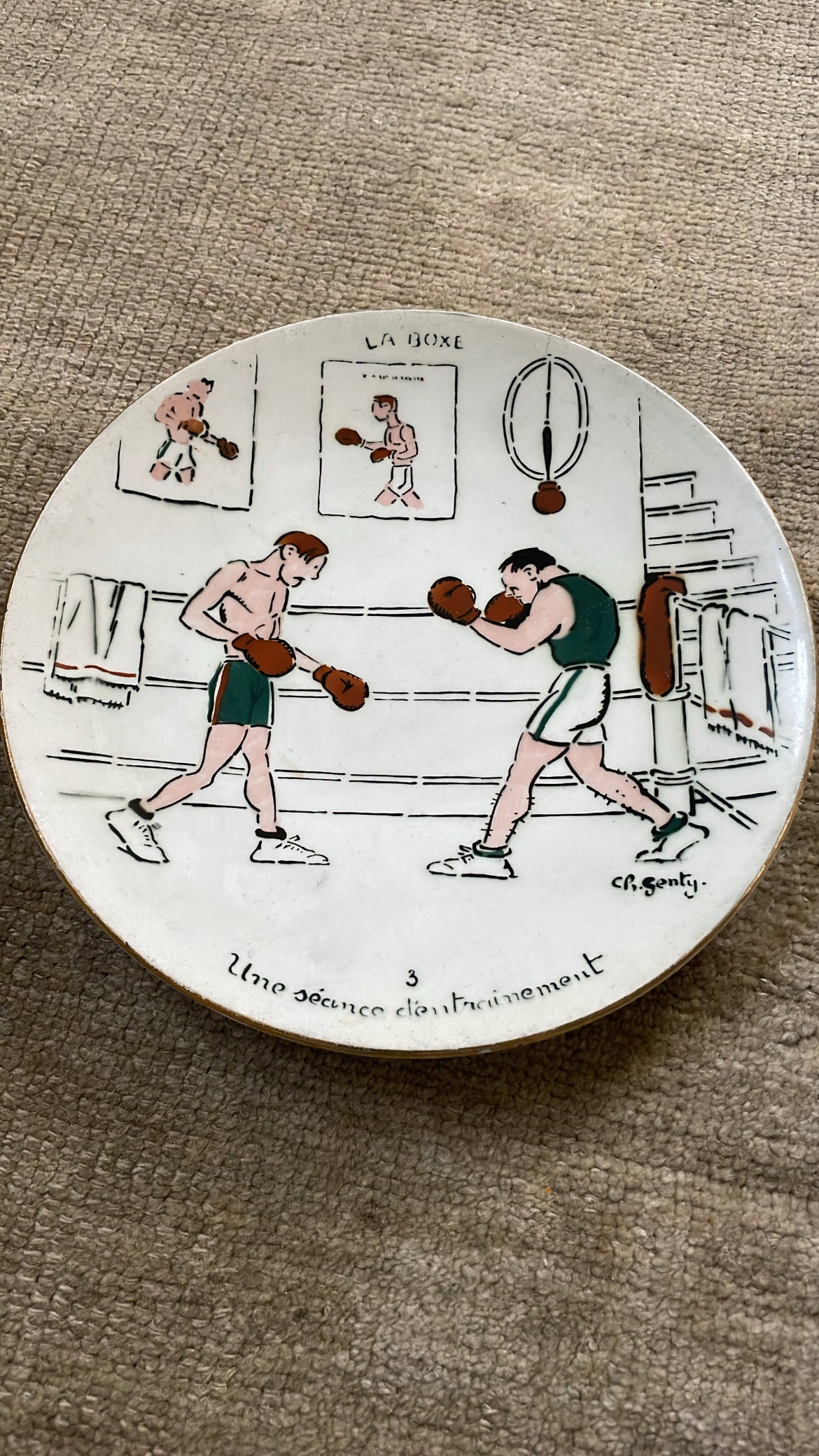 1930s Charles Gentry “La Boxe” Plates