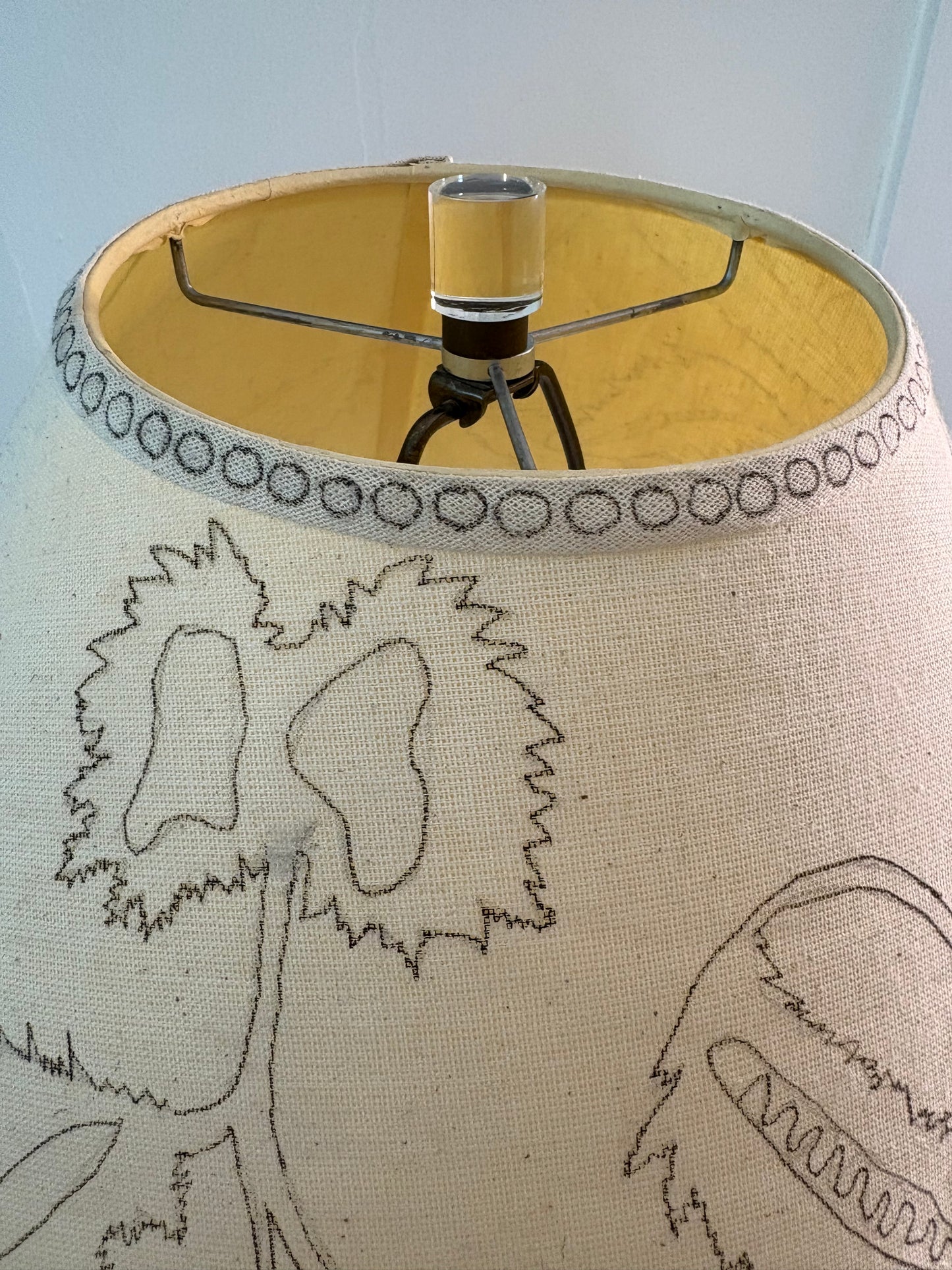1970s Carlo Nason for Mazzega Cumulus Glass Totem Lamp with Custom NAHH Designed Shade