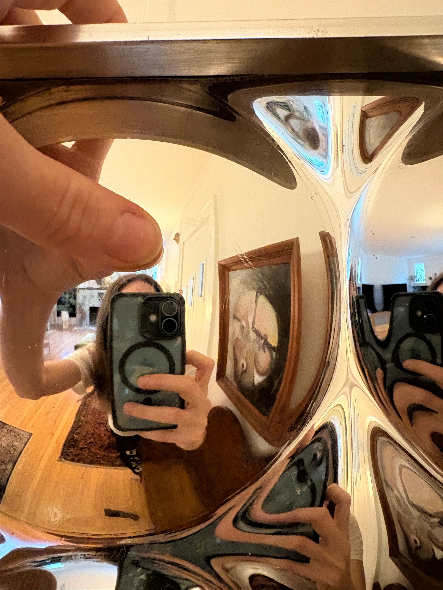 1970s Op Art Bubble Mirror by Turner Manufacturing Co (FREE SHIPPING)