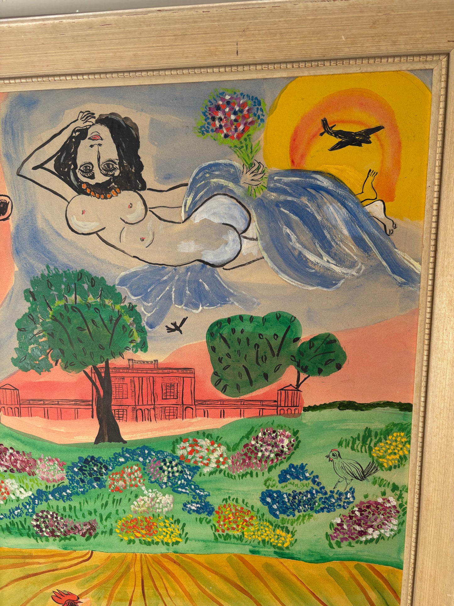 Surrealist Outsider Art Original by BJ (FREE SHIPPING)