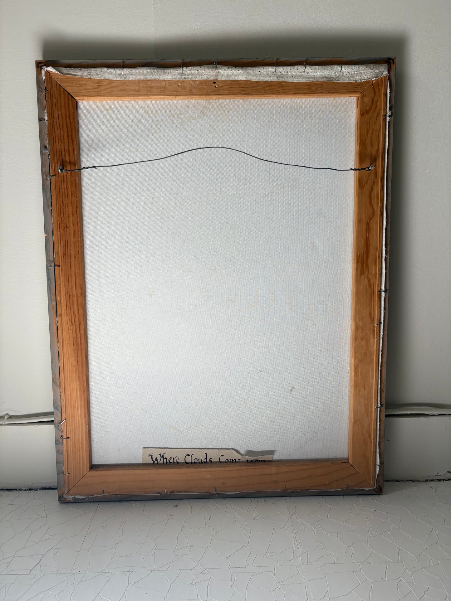 Framed Surrealist Original Titles “Where Clouds Come From”