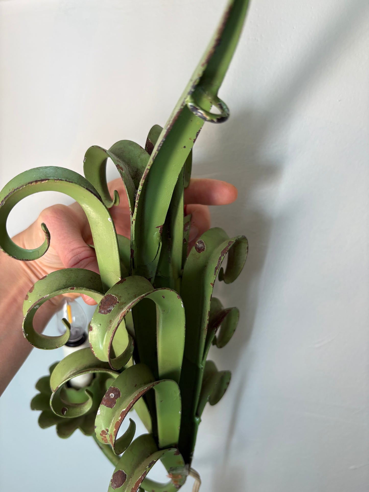 1960s Plug in Tole Wall Sconce
