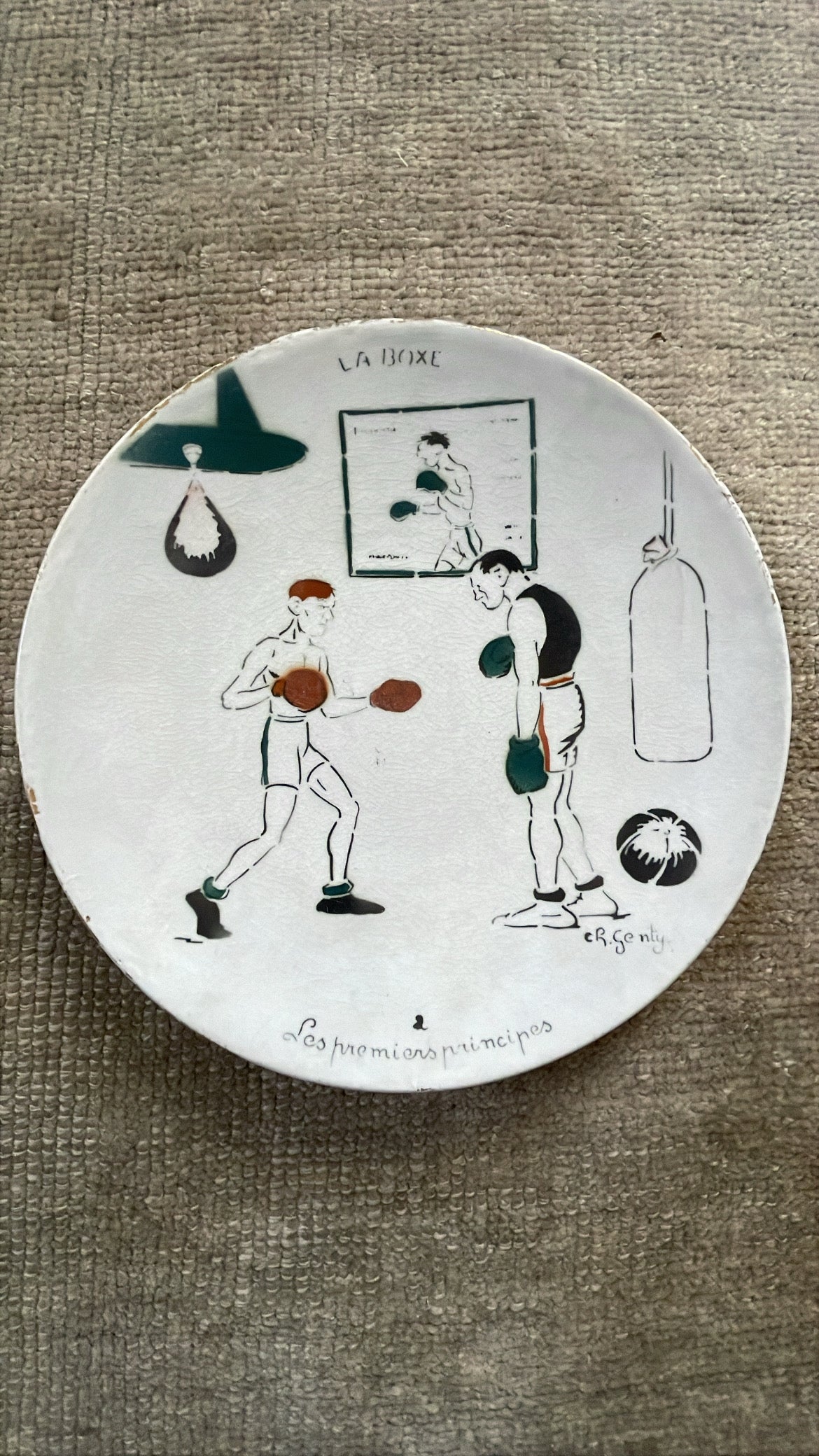 1930s Charles Gentry “La Boxe” Plates