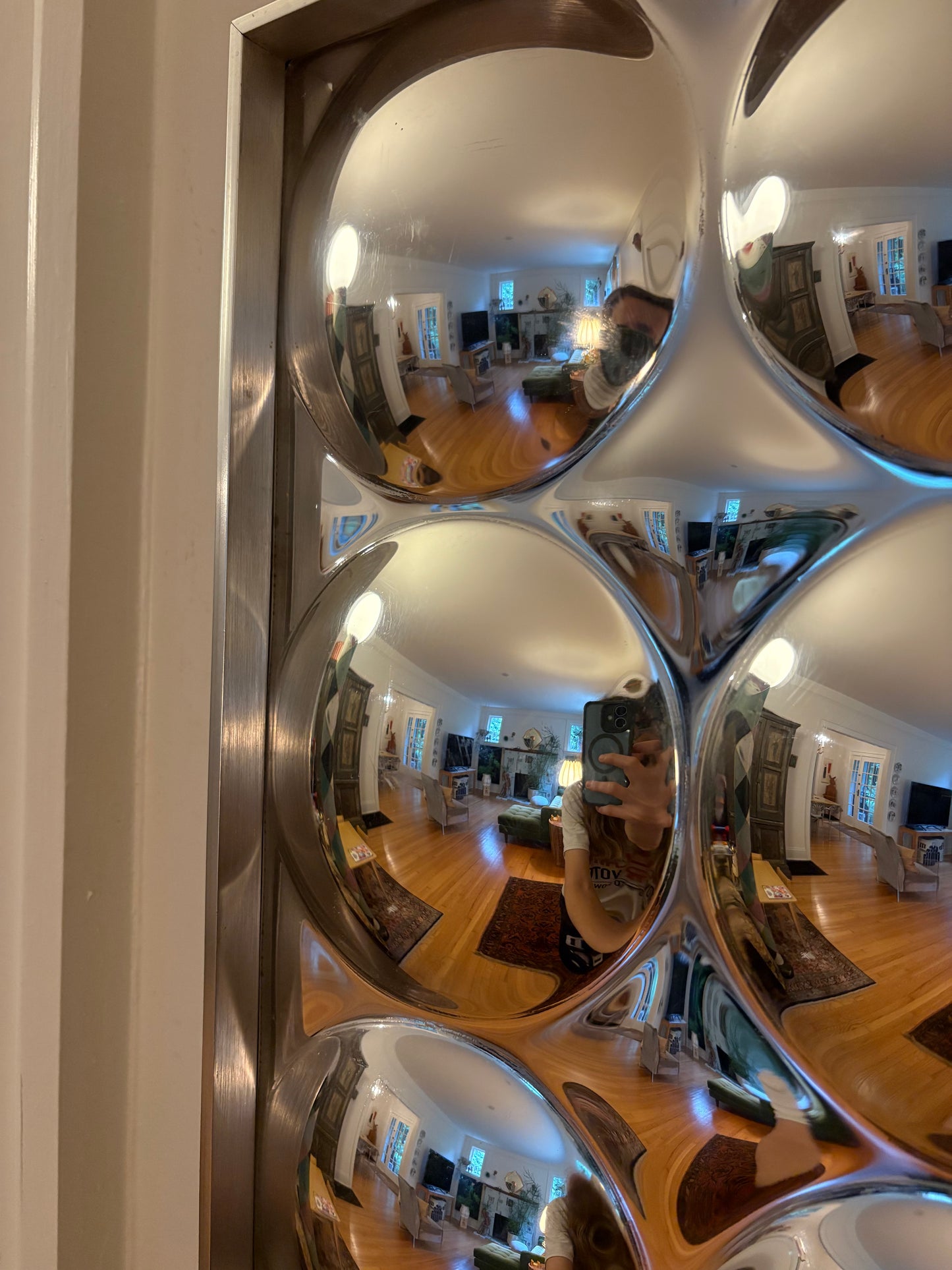 1970s Op Art Bubble Mirror by Turner Manufacturing Co (FREE SHIPPING)