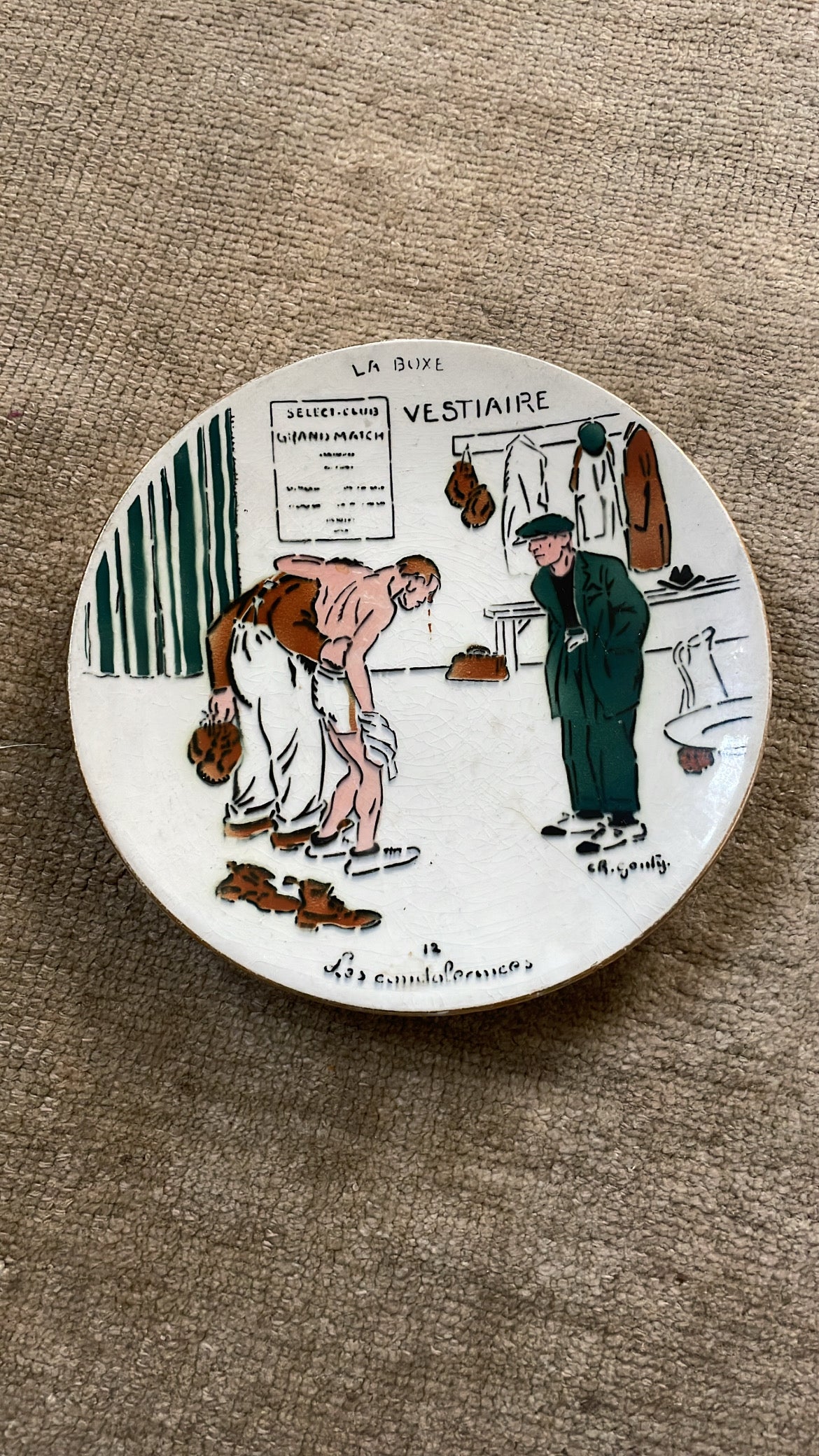 1930s Charles Gentry “La Boxe” Plates