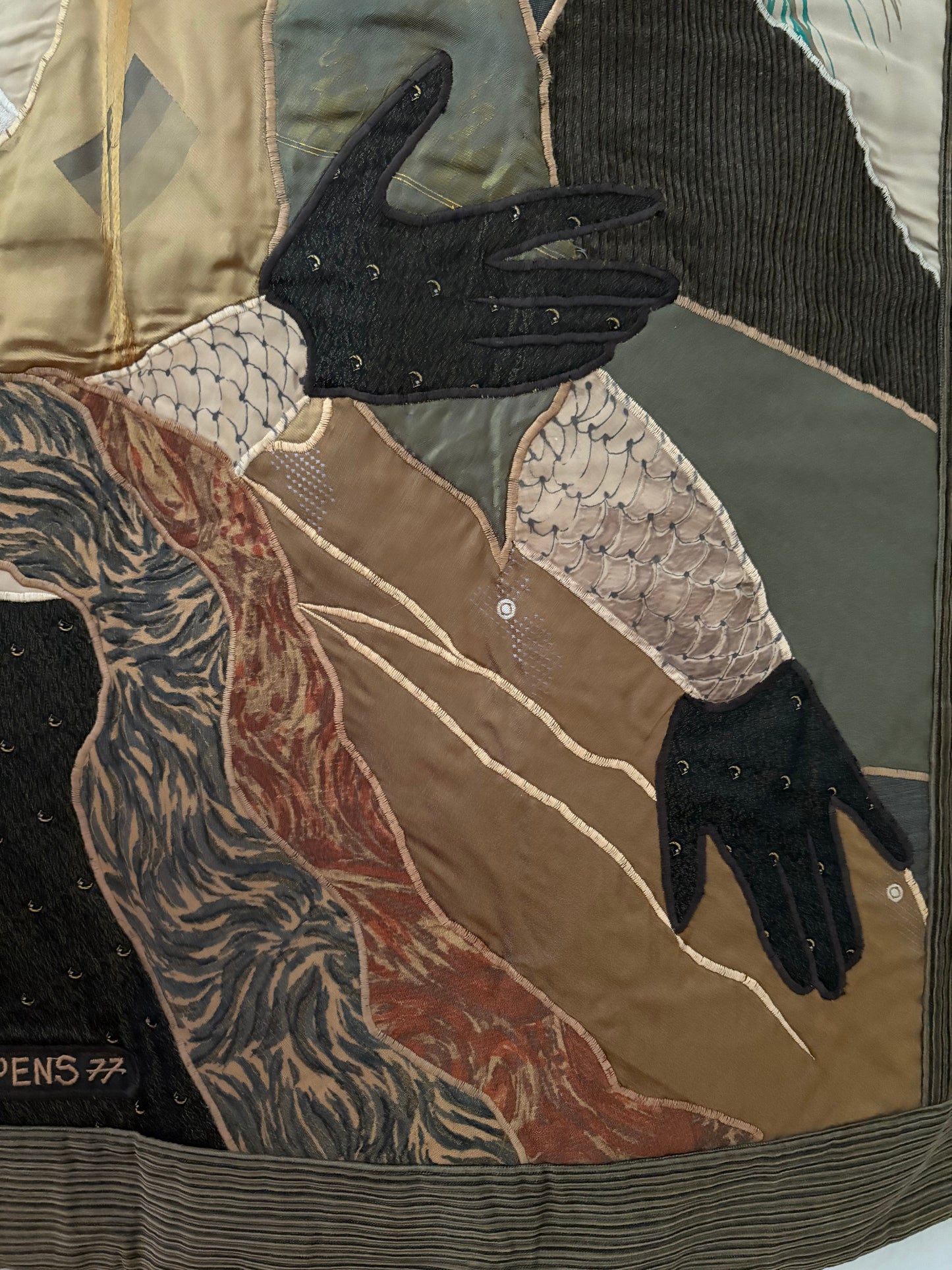 1977 Cubist Tapestry titled “The Heiress” by Lippens (FREE SHIPPING)