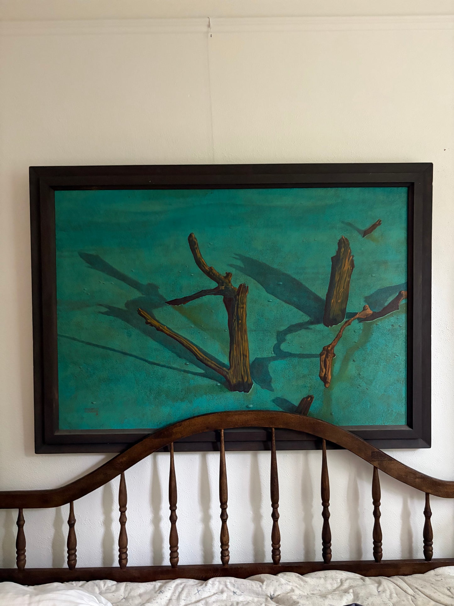 Vibrant Surrealist Landscape of Driftwood (FREE SHIPPING)