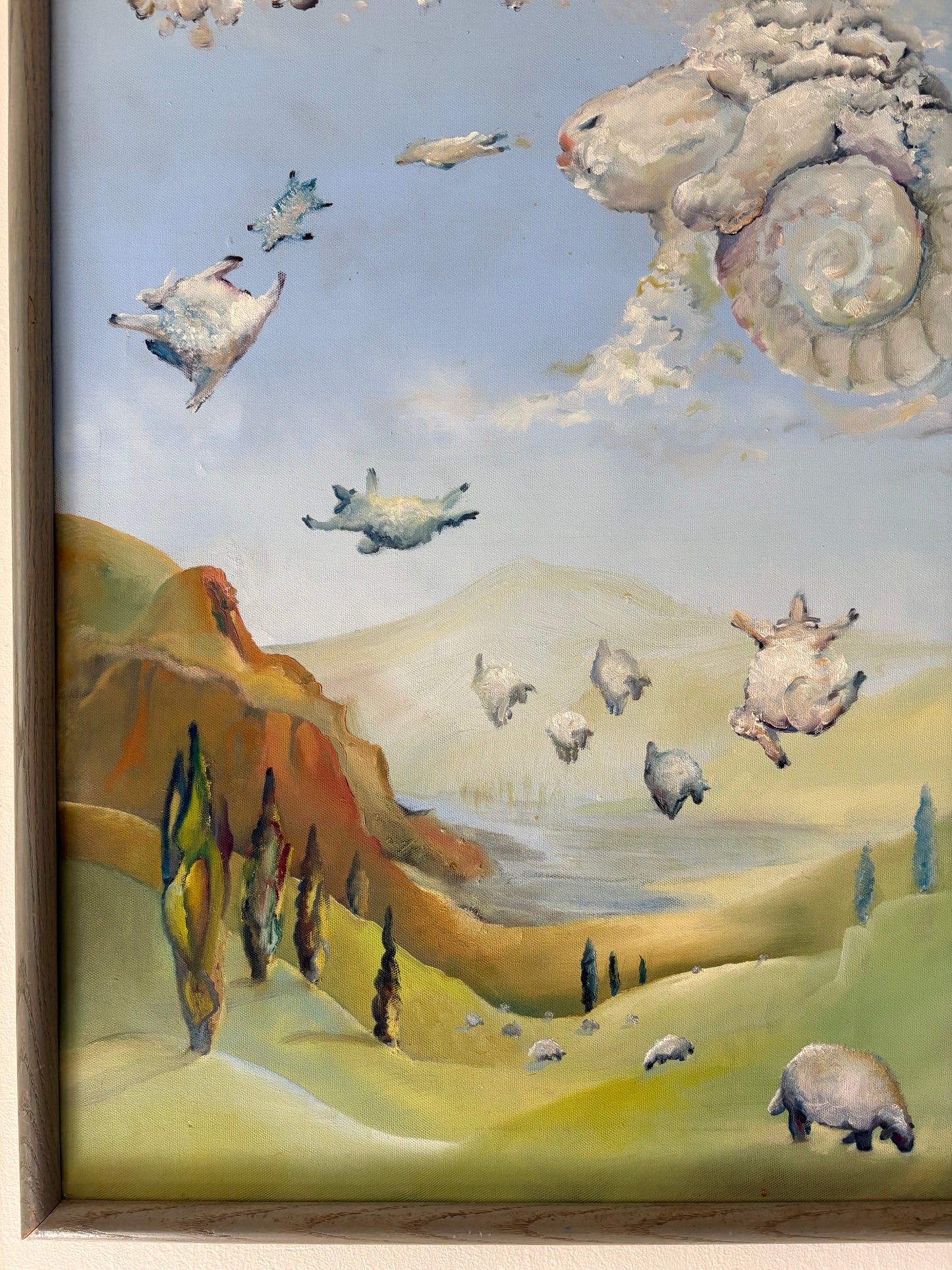 Framed Surrealist Original Titles “Where Clouds Come From”