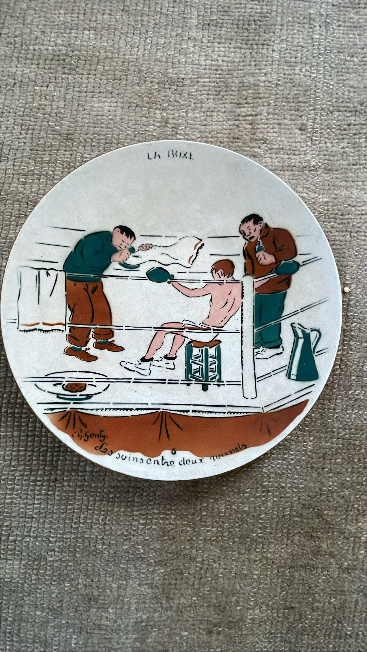 1930s Charles Gentry “La Boxe” Plates
