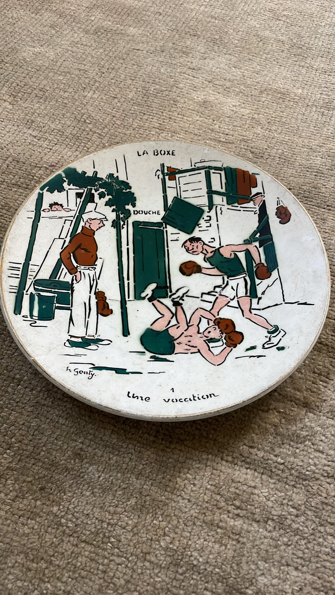 1930s Charles Gentry “La Boxe” Plates