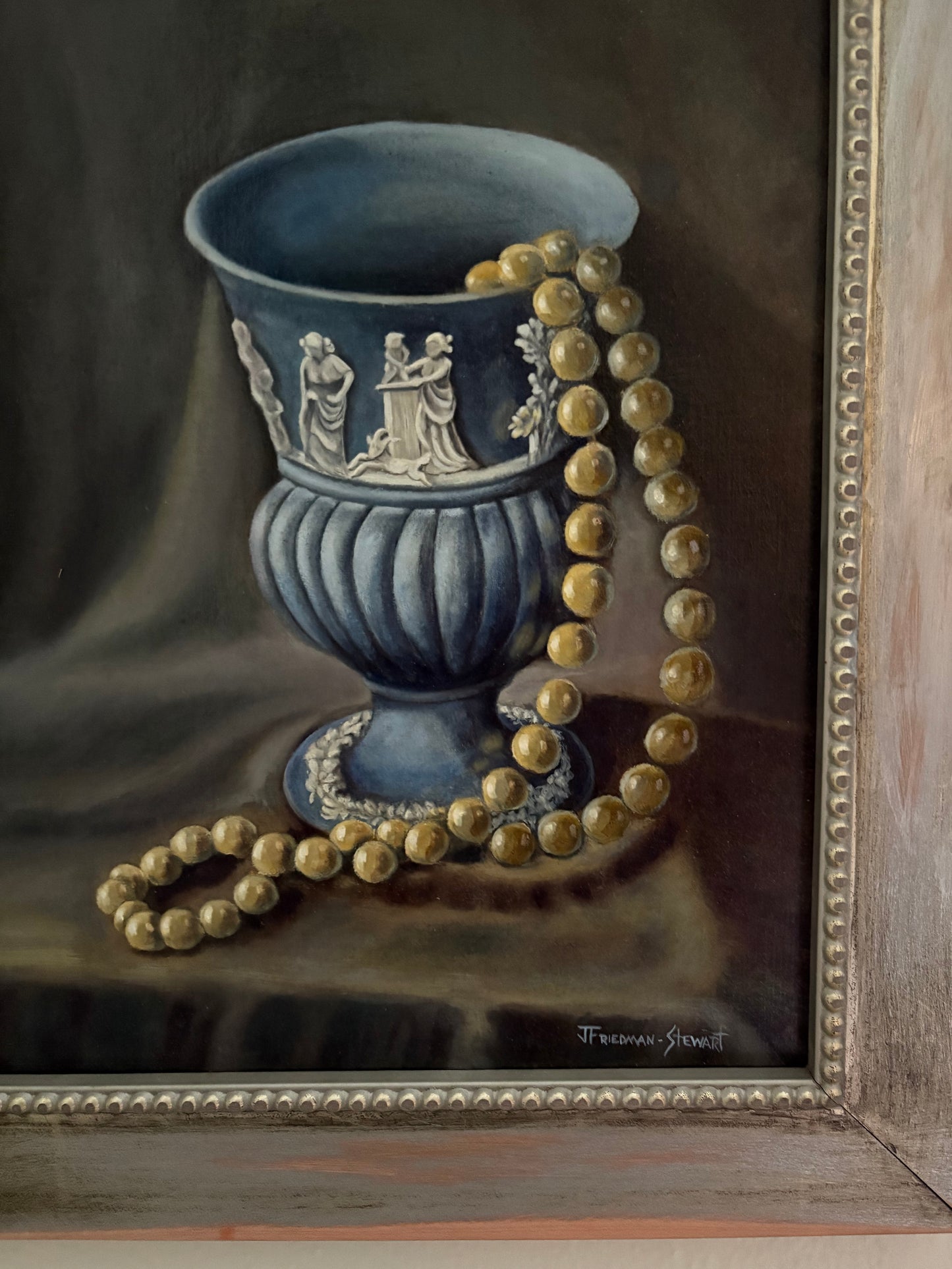 Original Oil Painting of a Wedgwood Still life (FREE SHIPPING)