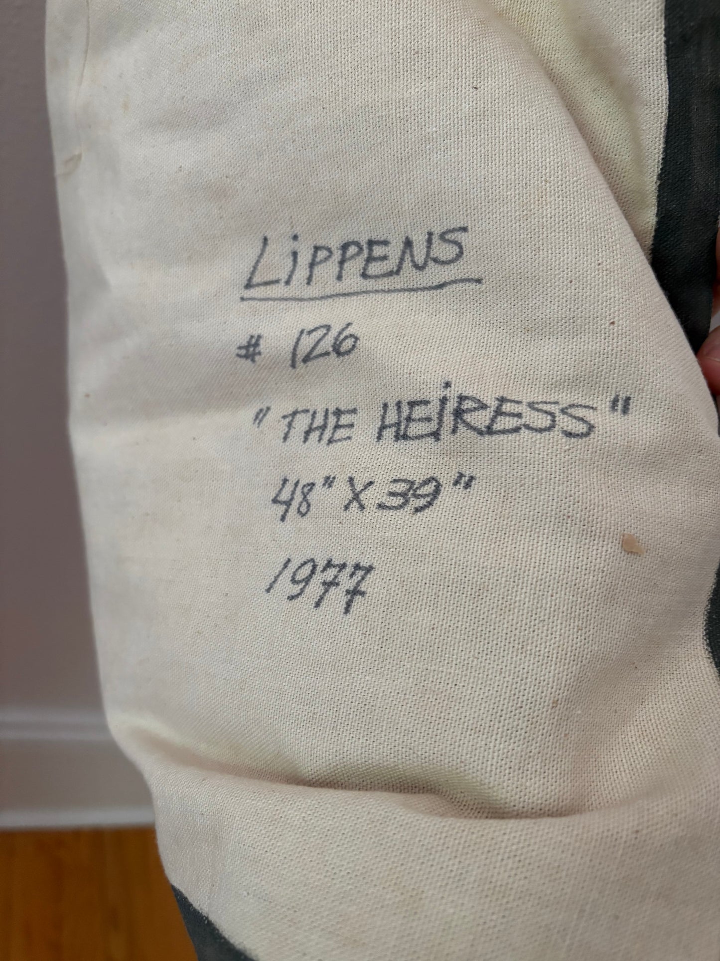 1977 Cubist Tapestry titled “The Heiress” by Lippens (FREE SHIPPING)