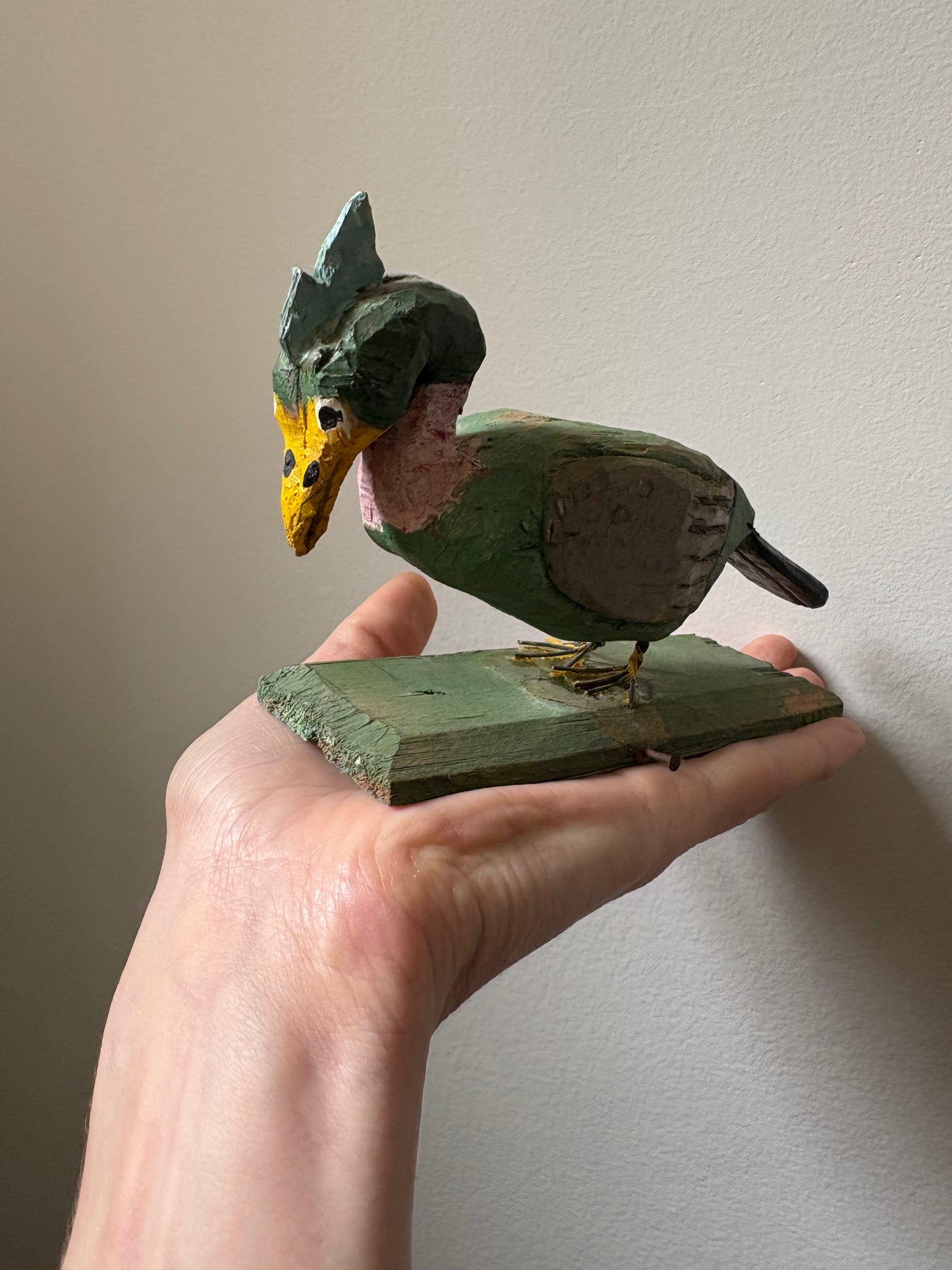 Folk Art Wooden Bird Assemblage (FREE SHIPPING)
