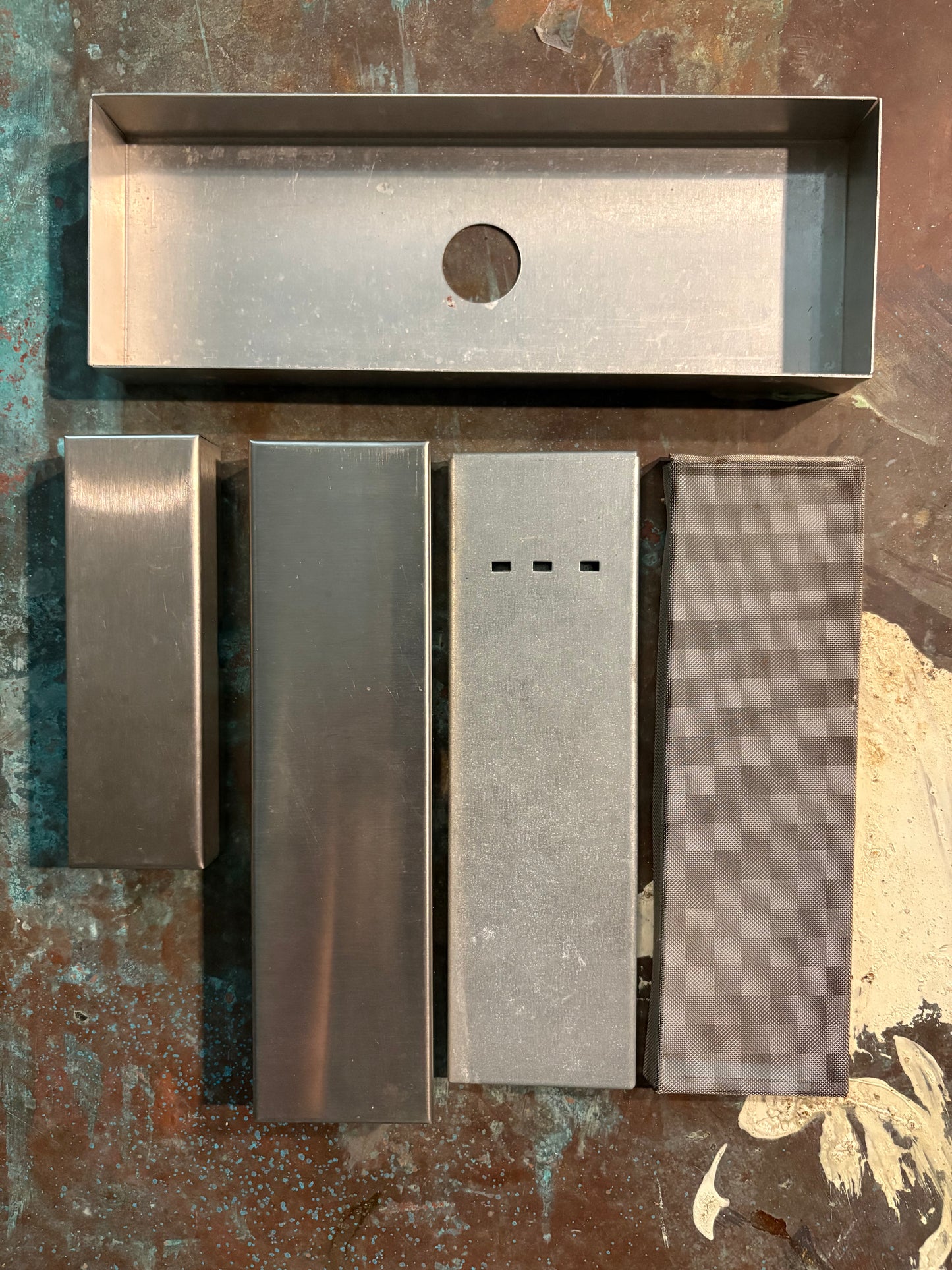 Collection of 4 Stainless Steel Art Boxes (FREE SHIPPING)