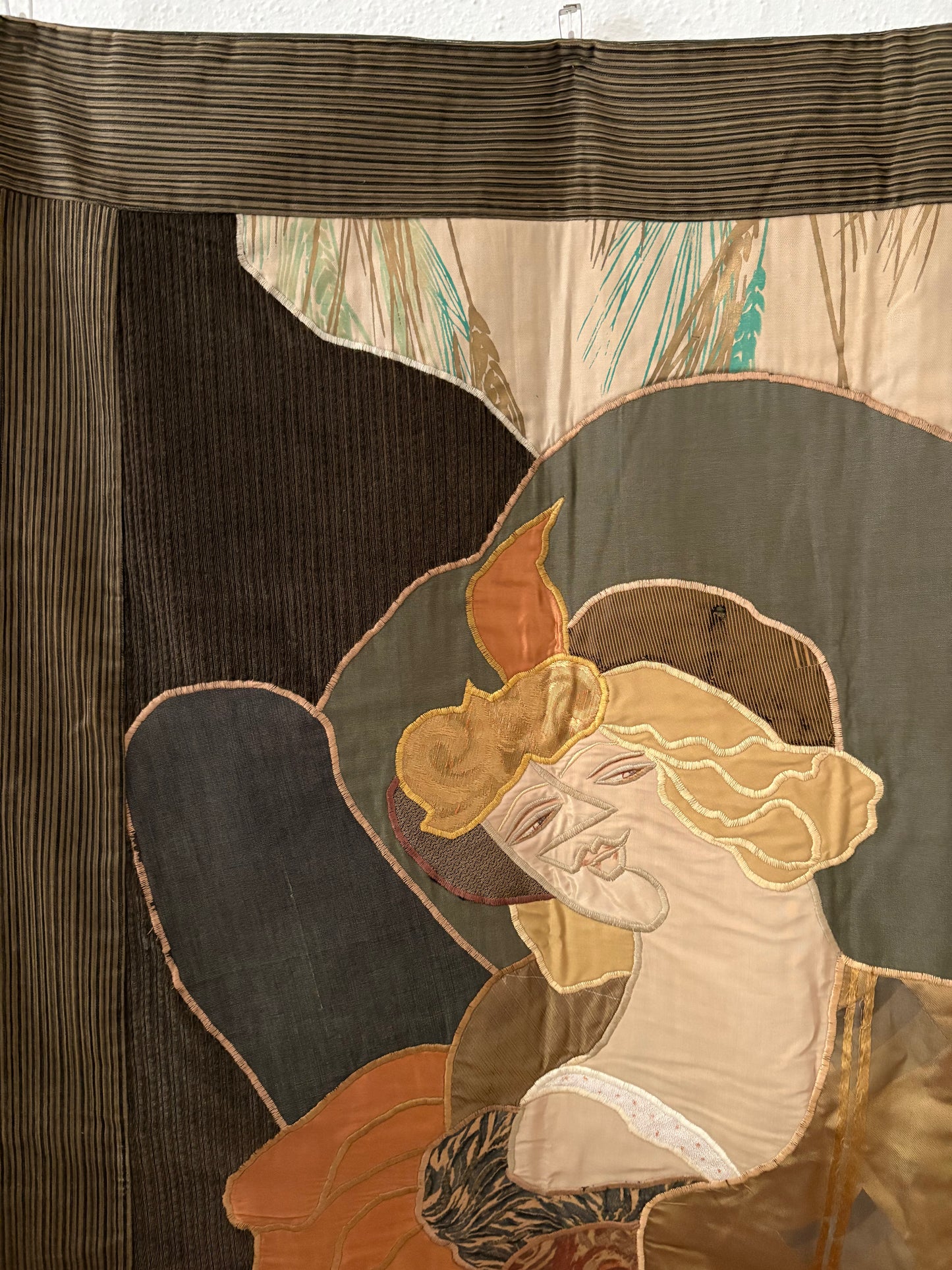 1977 Cubist Tapestry titled “The Heiress” by Lippens (FREE SHIPPING)