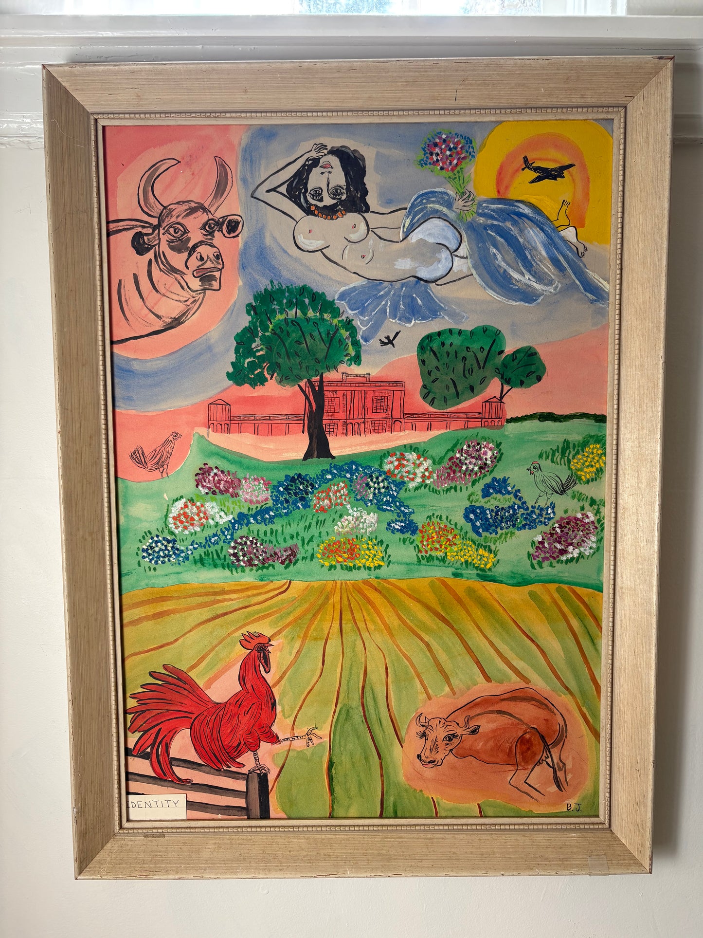 Surrealist Outsider Art Original by BJ (FREE SHIPPING)