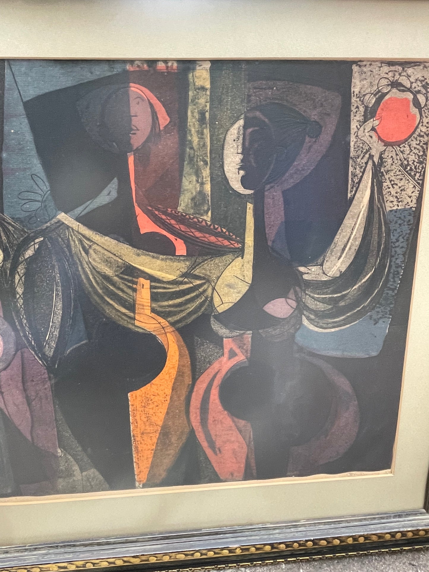 Framed Original from 1957 Titled “Carnival Show”