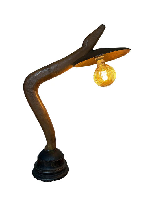 Hobbyist Carved Wood Lamp (FREE SHIPPING)