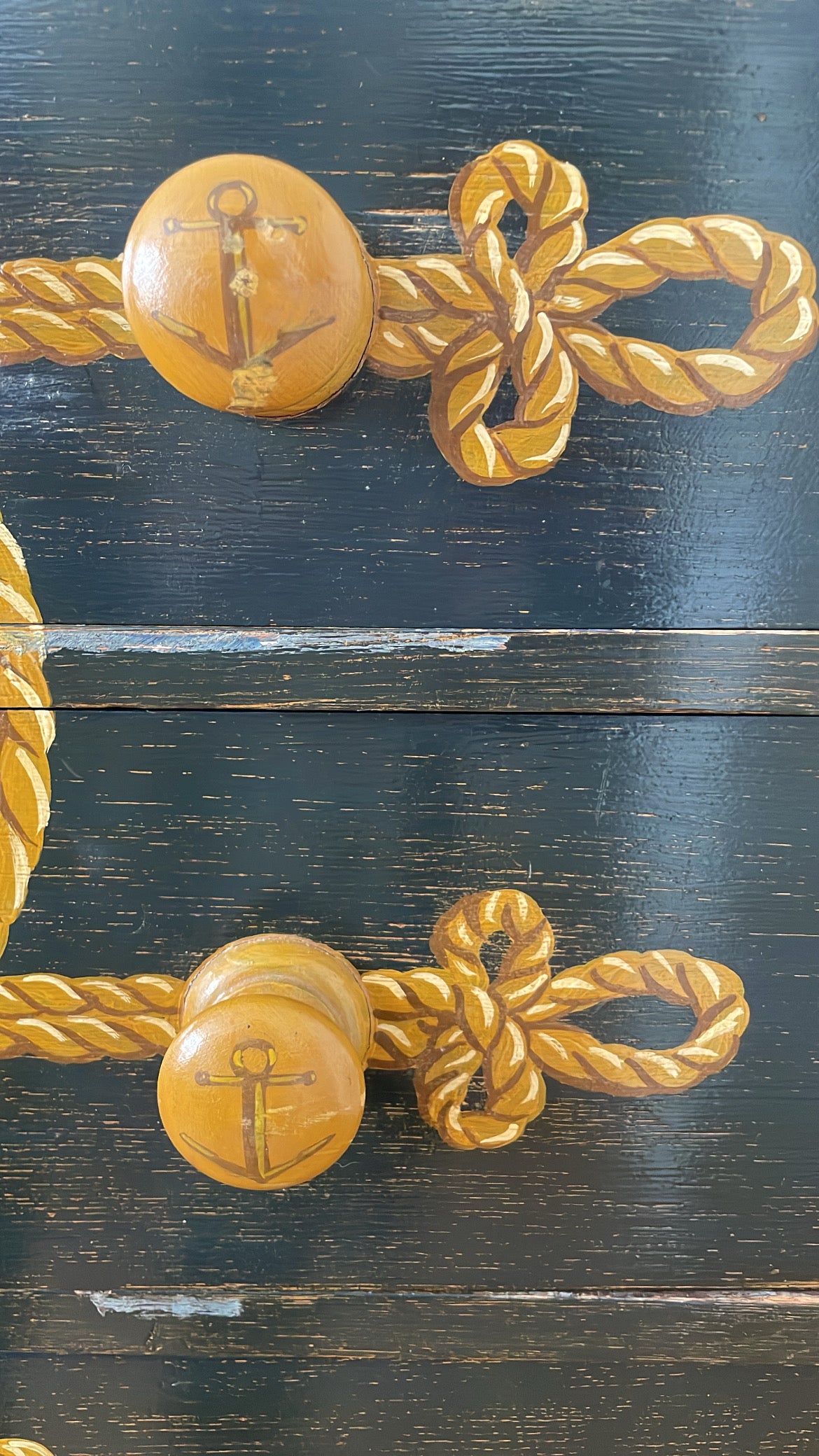 Vintage Hand-painted Nautical Chest of Drawers