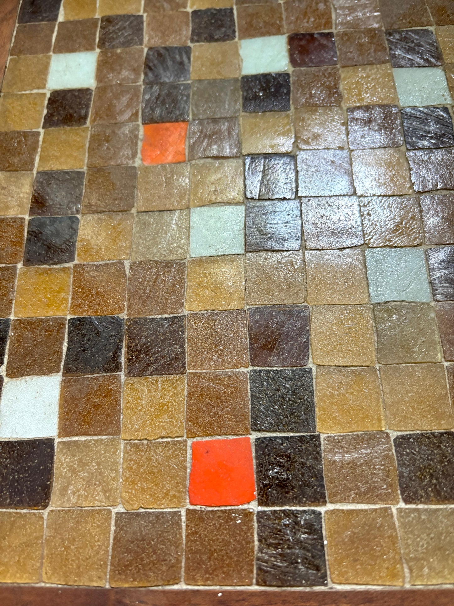 1960s Ceramic Tile and Walnut Table (FREE SHIPPING)