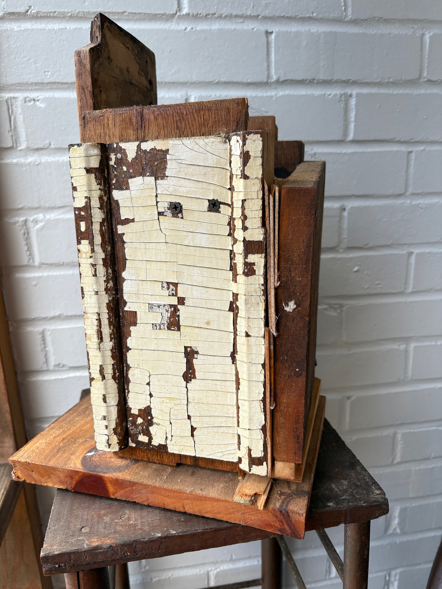 Folk Art Found Objects Sculptural Bird House (FREE SHIPPING)