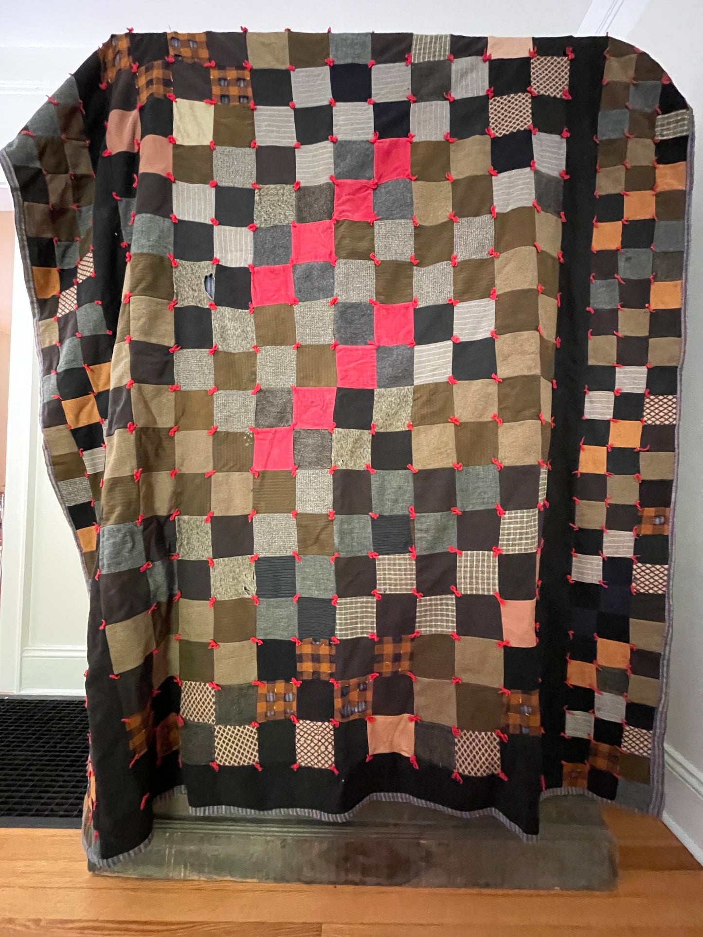 1940s Wool Patchwork Quilt