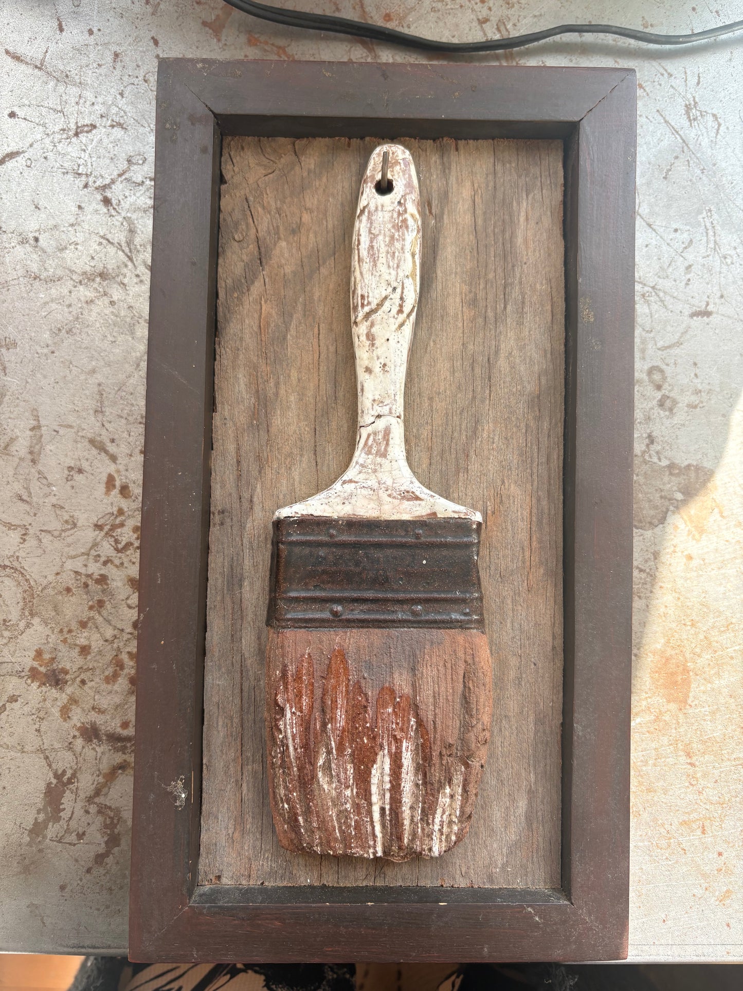 1960s Folk Art Ceramic Paintbrush (FREE SHIPPING)