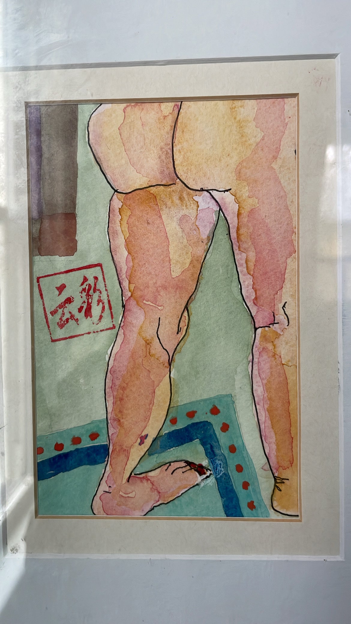 Original Nude in Post Modern Frame