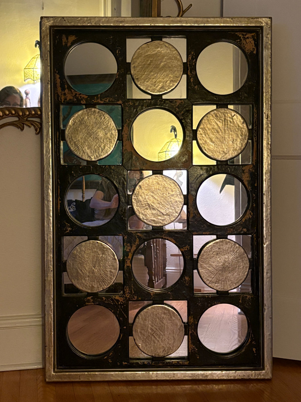 1970s Op Art meets Industrial Mirror