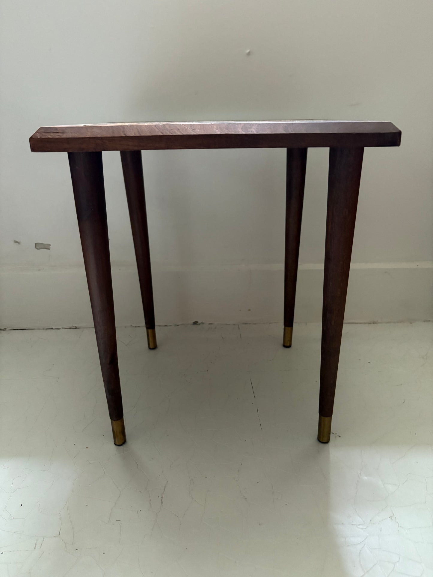 1960s Ceramic Tile and Walnut Table (FREE SHIPPING)