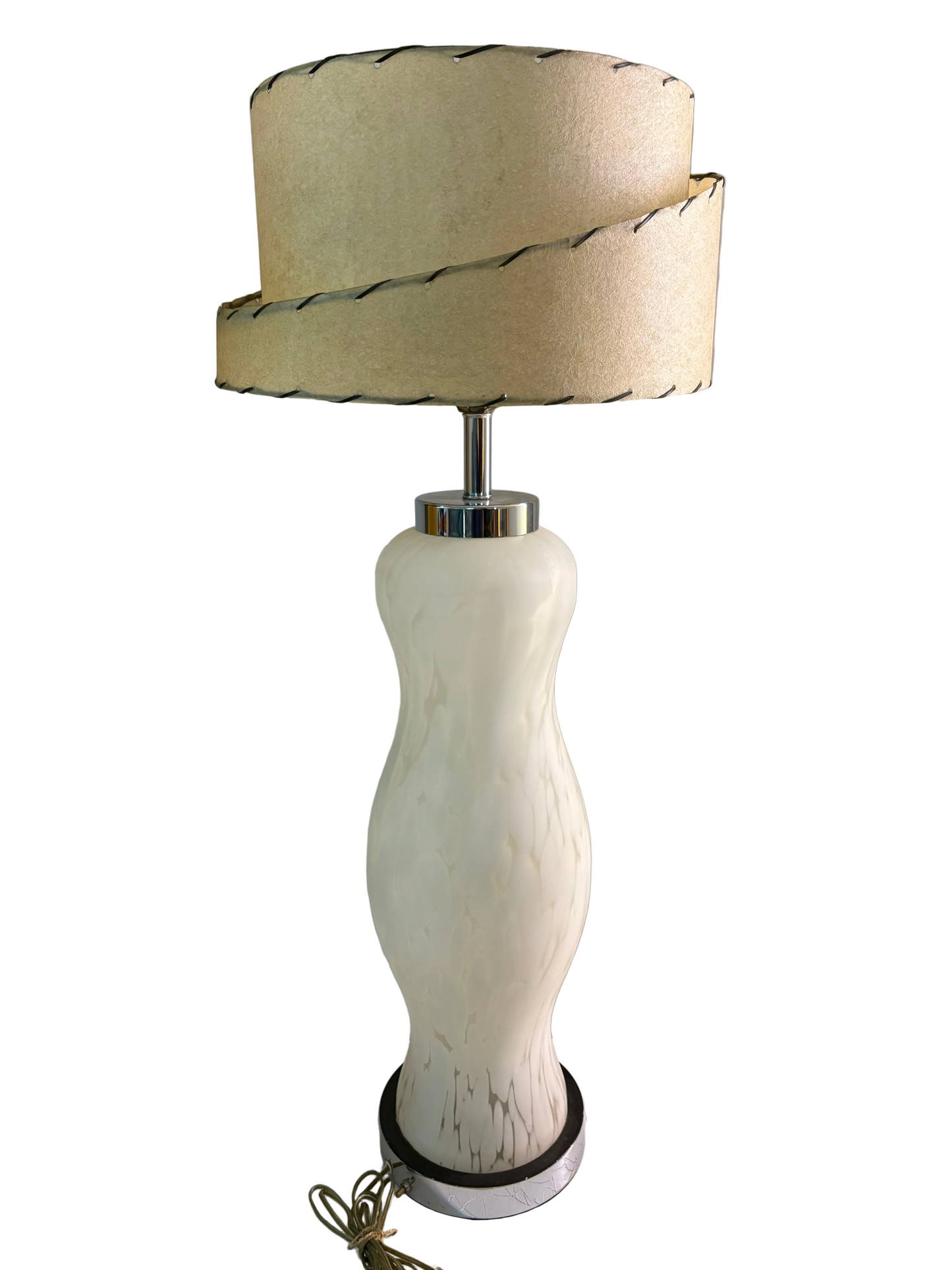 1970s Carlo Nason for Mazzega Cumulus Glass Totem Lamp with 1950s Shade