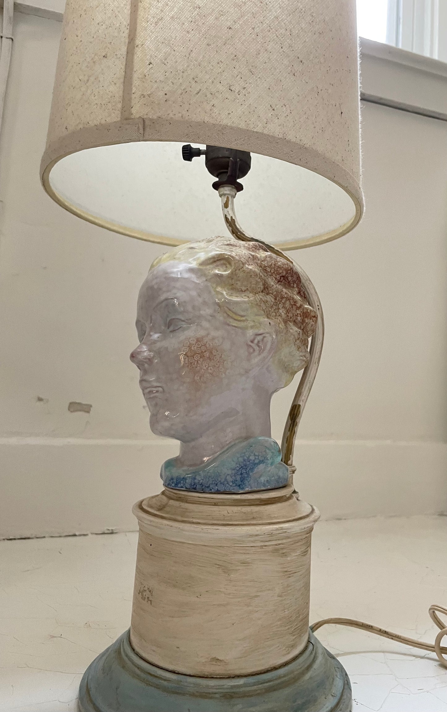 1950s Ceramic Bust Lamp