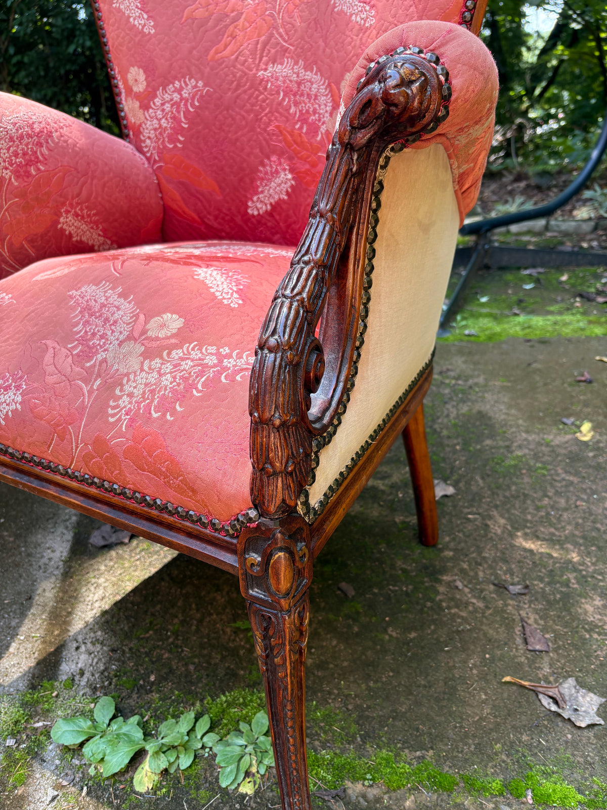 Pair of 1940s Grosfeld House French Feathered Wingback Chairs