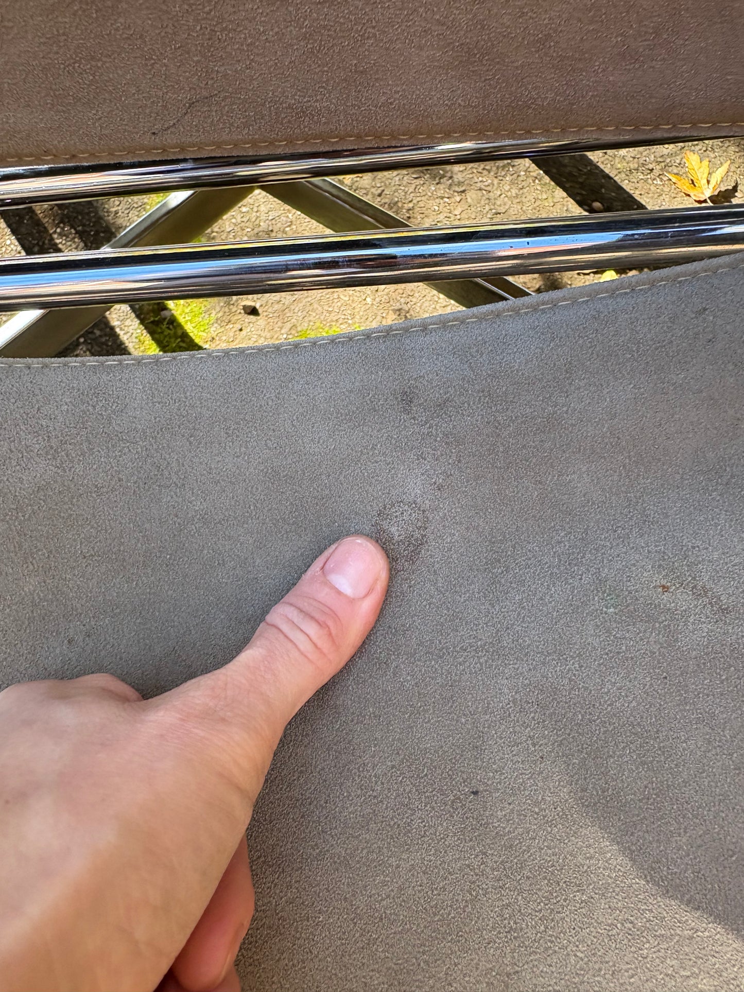 Set of 6 1960s Chrome & Suede Pace Furniture Collection Campaign Chairs