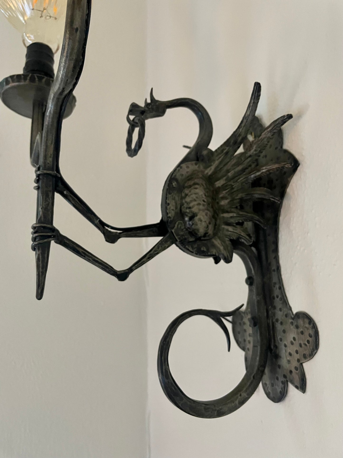 1930s Italian Dragon Sconces after Alessandro Mazzucotelli (Pair)