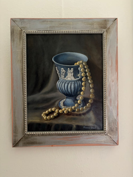 Original Oil Painting of a Wedgwood Still life (FREE SHIPPING)
