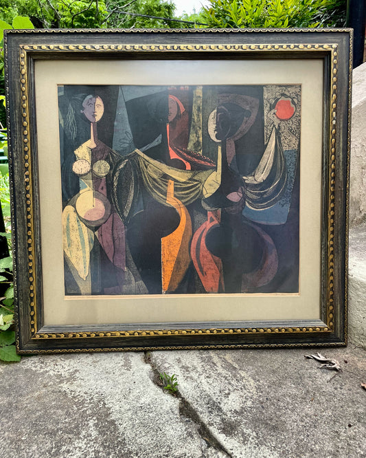 Framed Original from 1957 Titled “Carnival Show”