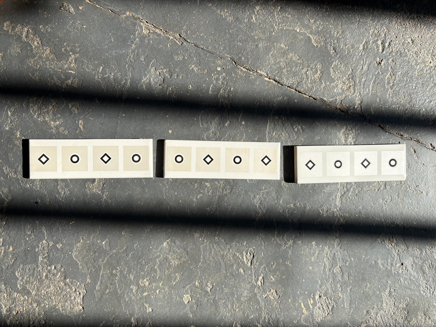 Geometric Platinum Inlay Tiles- Sold in 5 box sets containing 30 tiles total (FREE SHIPPING)