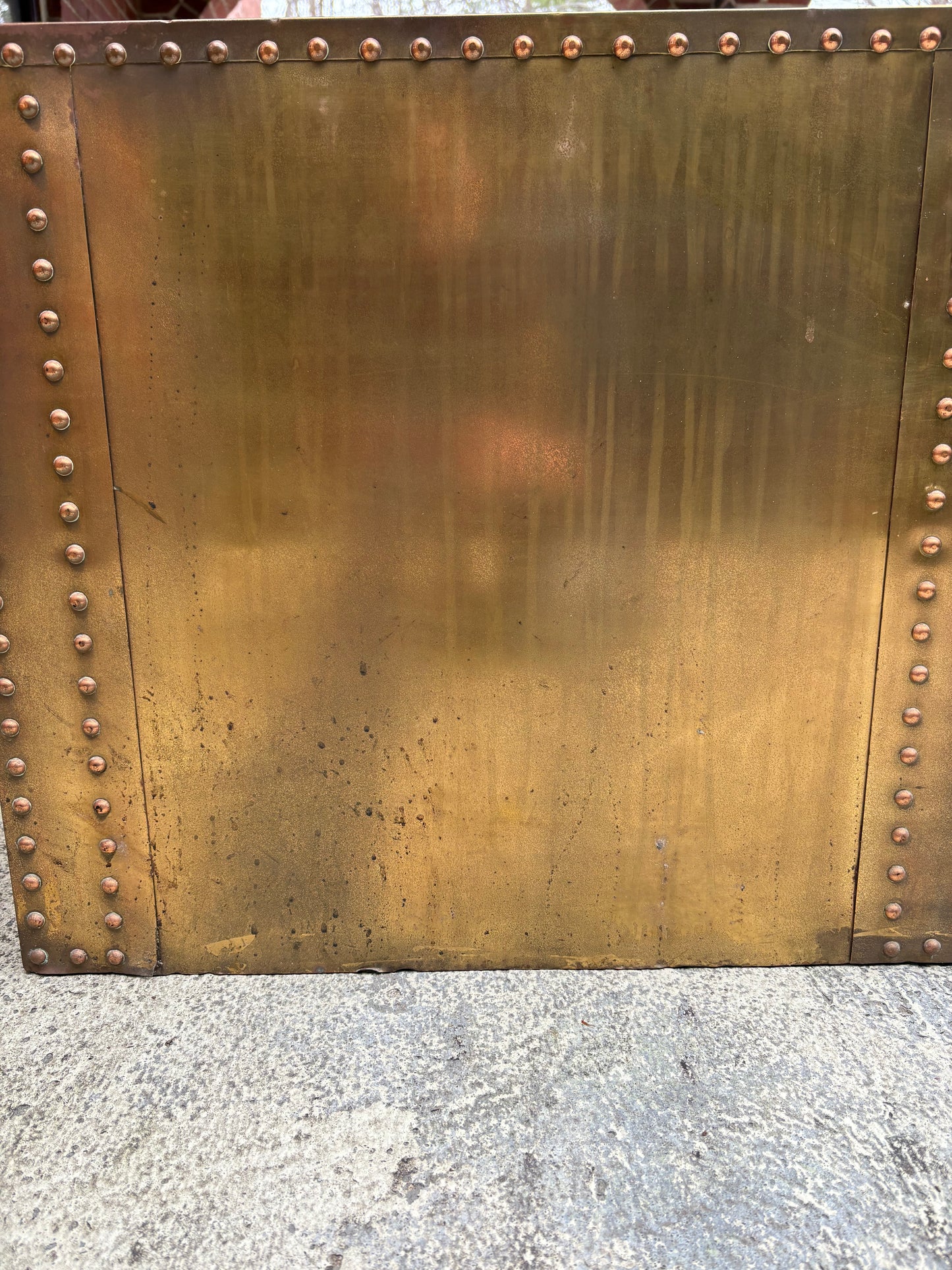 1970s Brass Campaign Style Bedside Table
