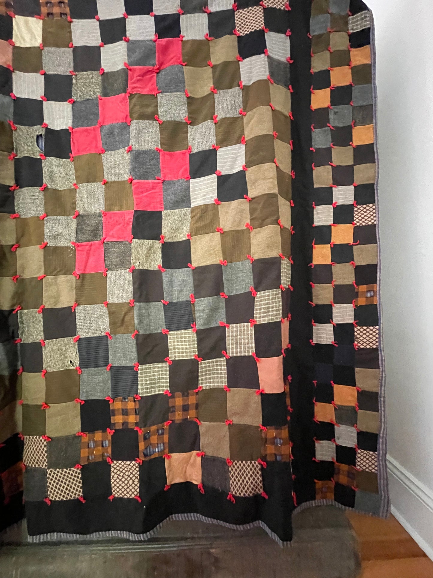 1940s Wool Patchwork Quilt